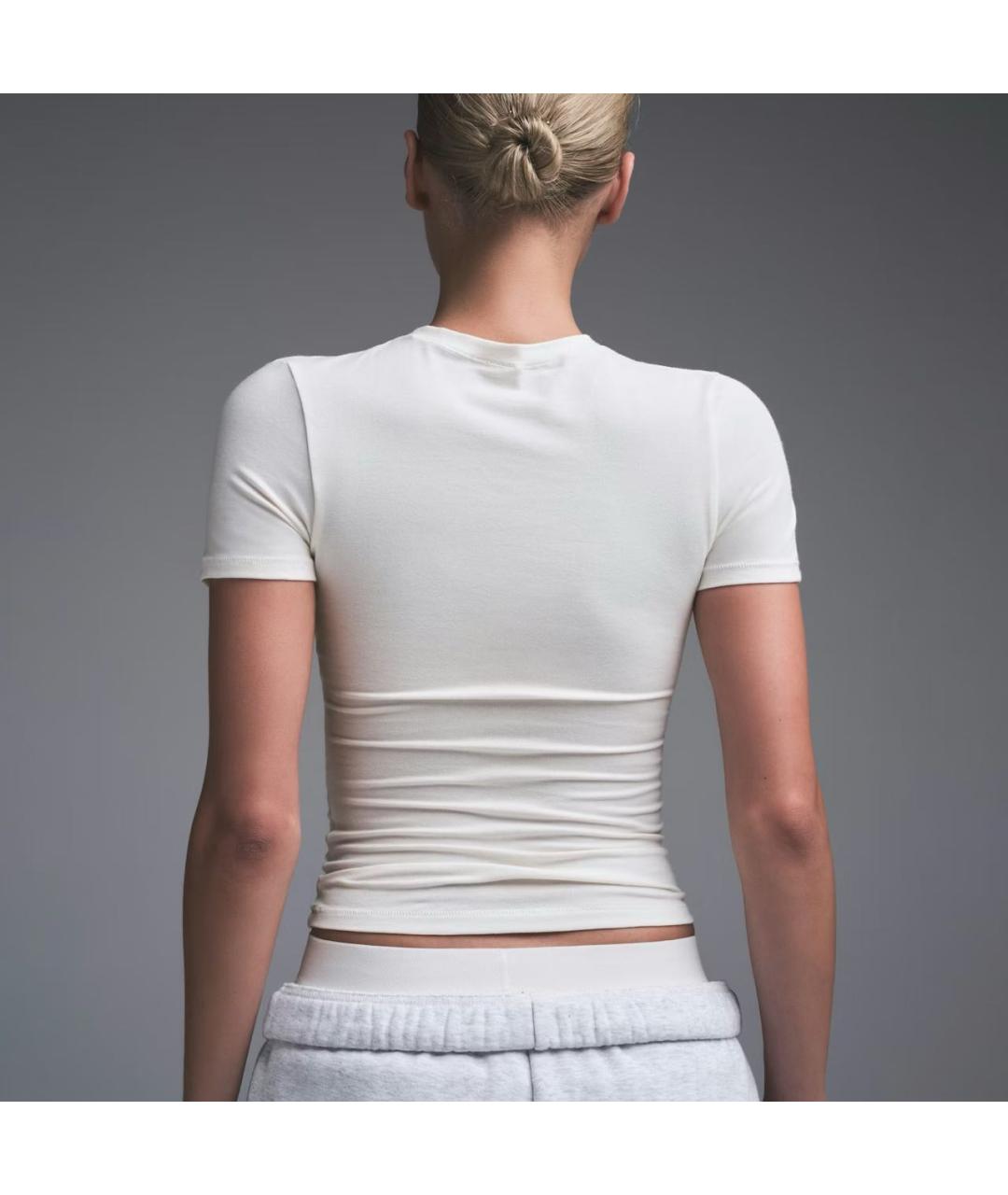 SKIMS Белая хлопковая футболка, фото 5