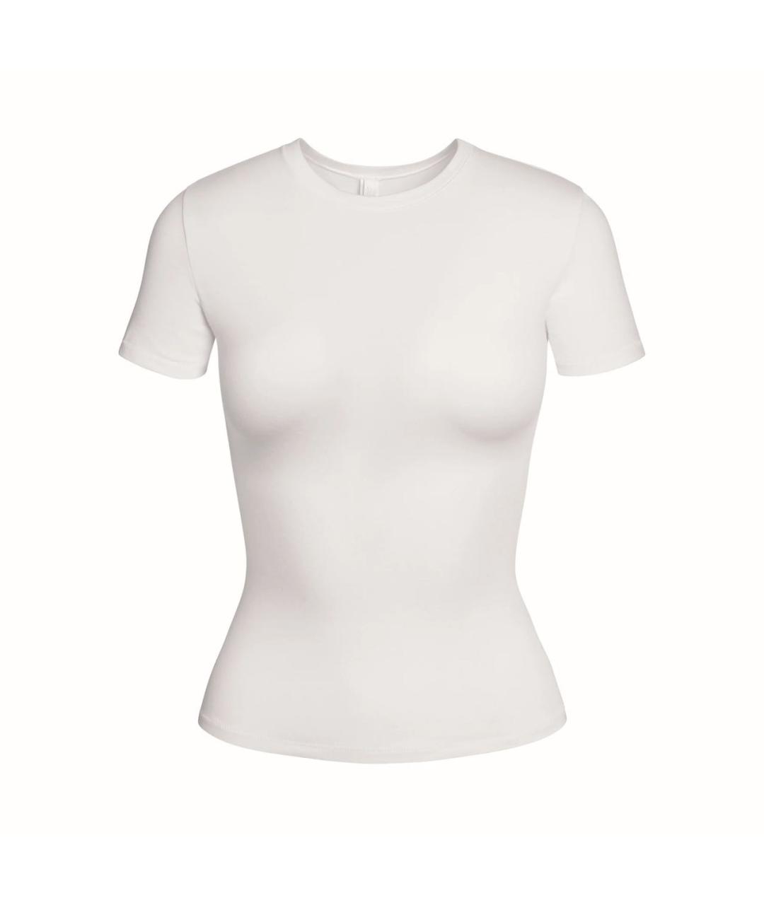 SKIMS Белая хлопковая футболка, фото 6