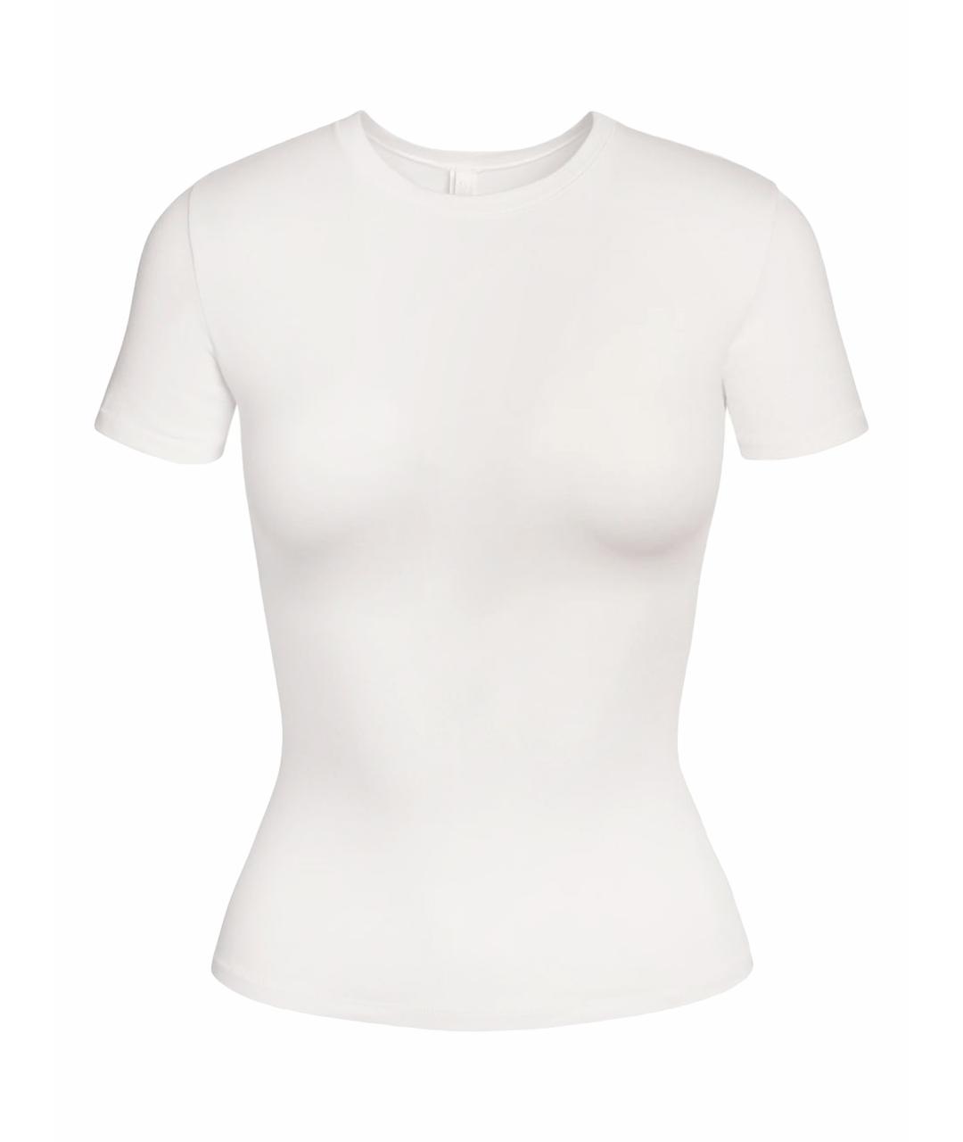 SKIMS Белая хлопковая футболка, фото 1