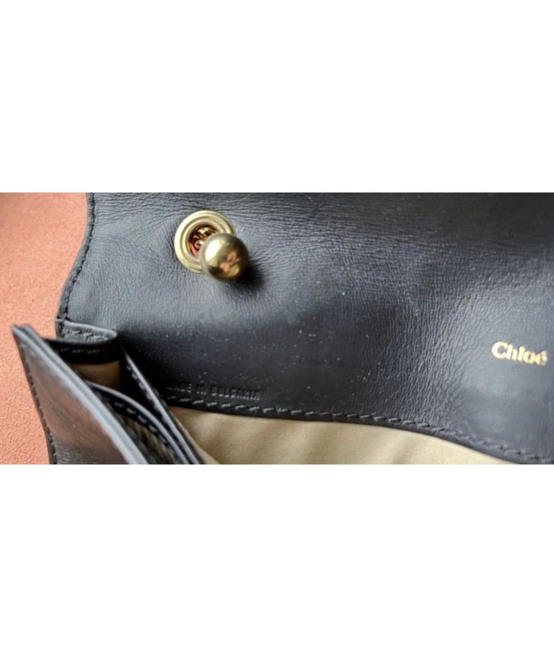 CHLOE Черная кожаная сумка через плечо, фото 6