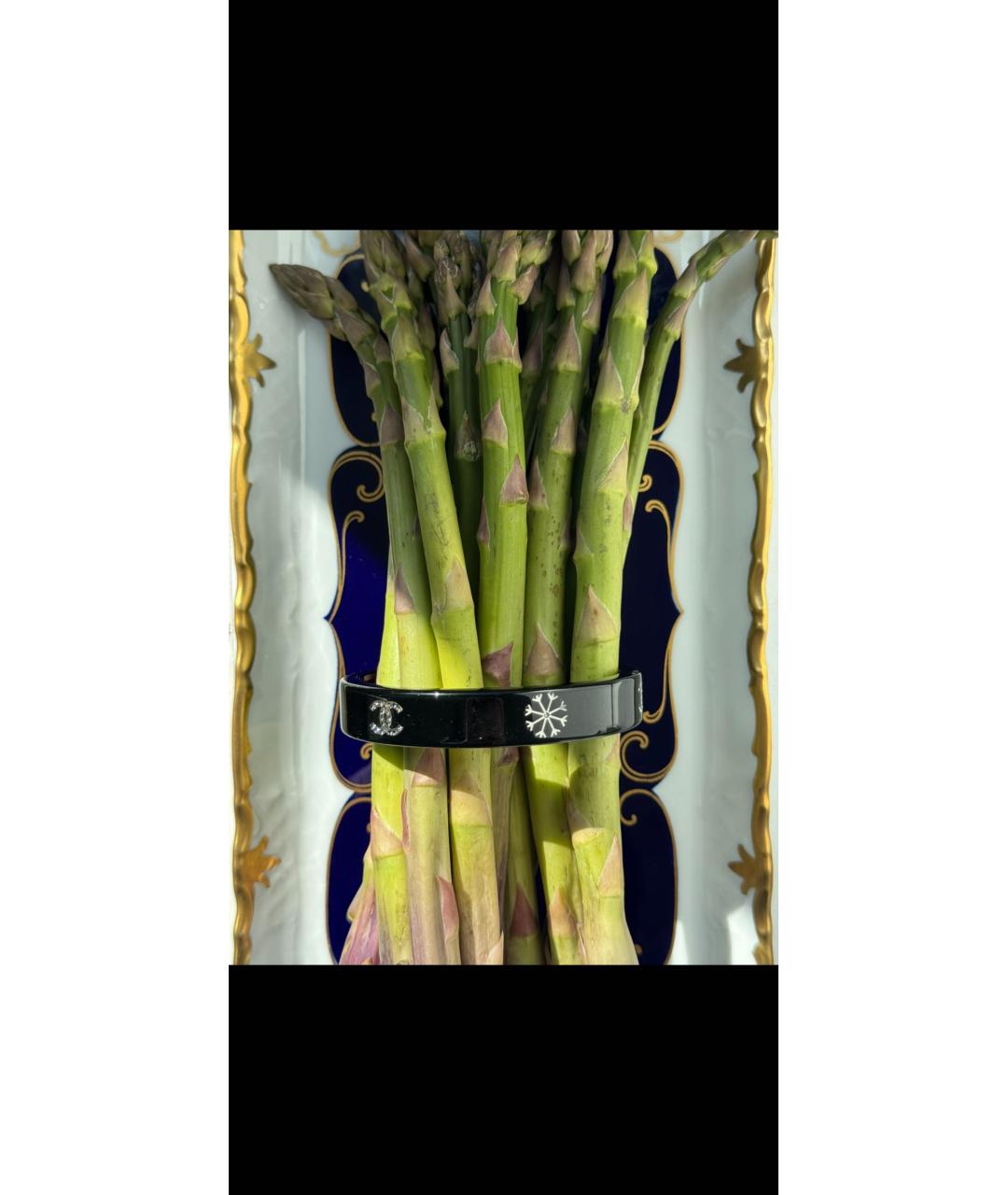 CHANEL Черный пластиковый браслет, фото 3