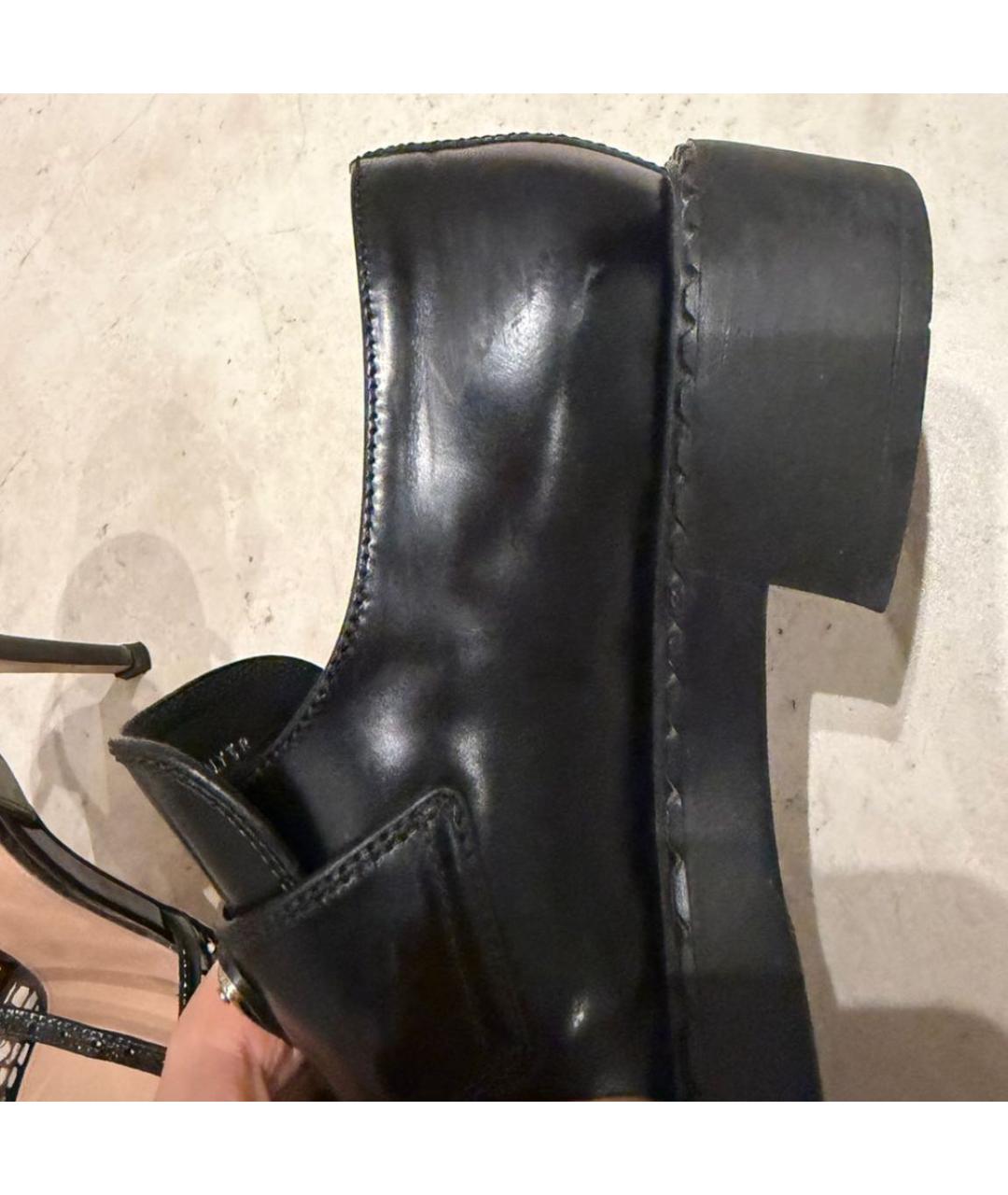 PRADA Черные кожаные лоферы, фото 3