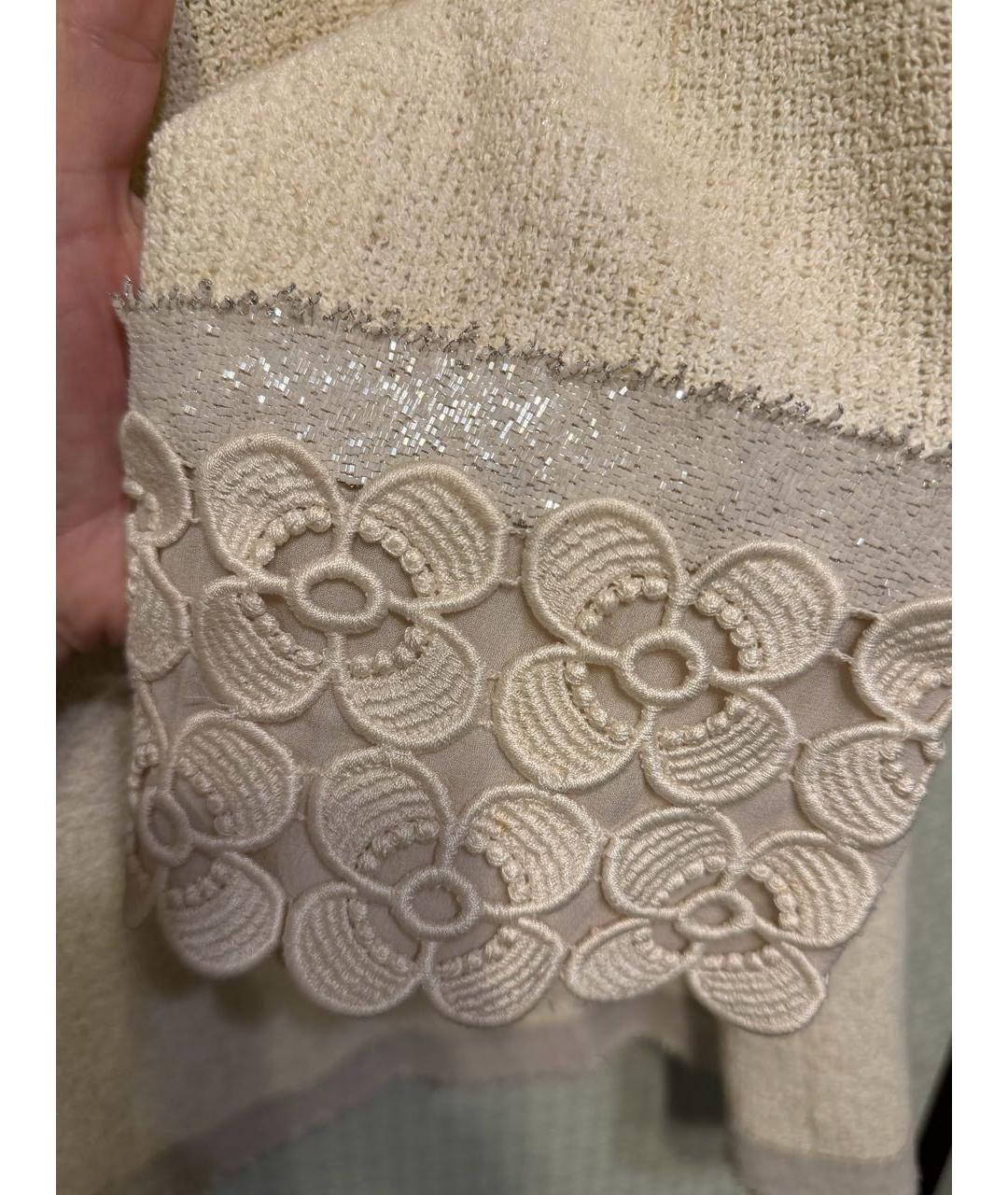 CHANEL Белый твидовый жакет/пиджак, фото 7