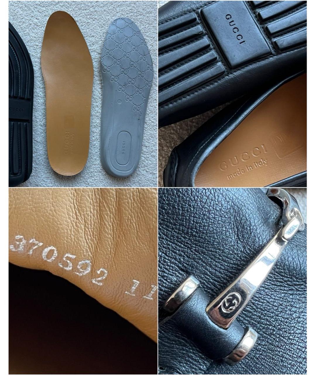 GUCCI Черные кожаные мокасины, фото 3