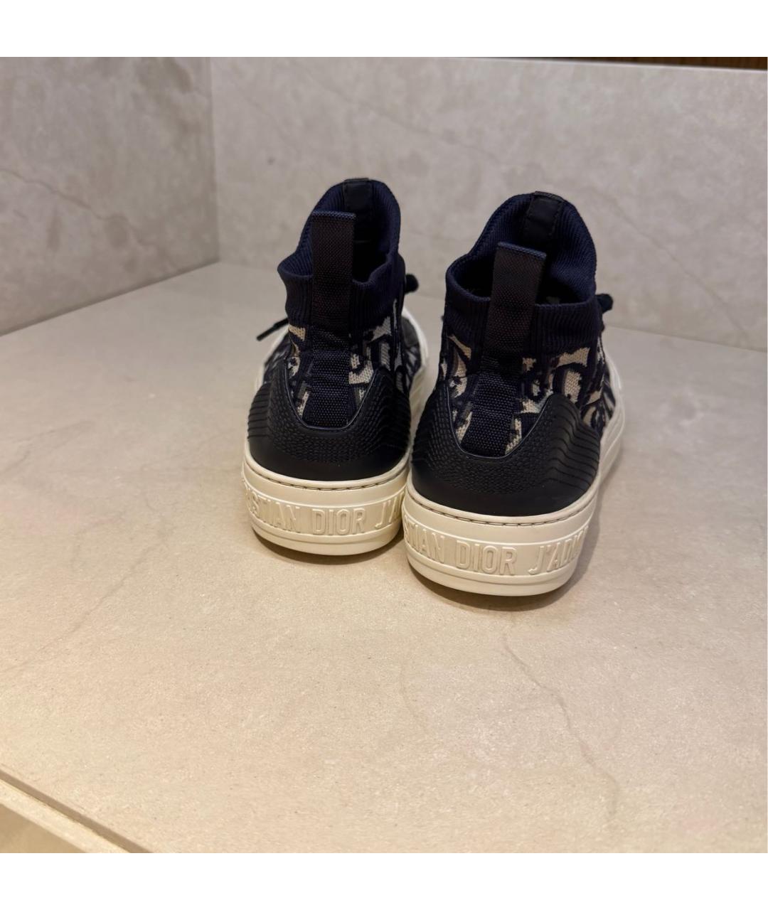 CHRISTIAN DIOR Темно-синие текстильные кеды, фото 8