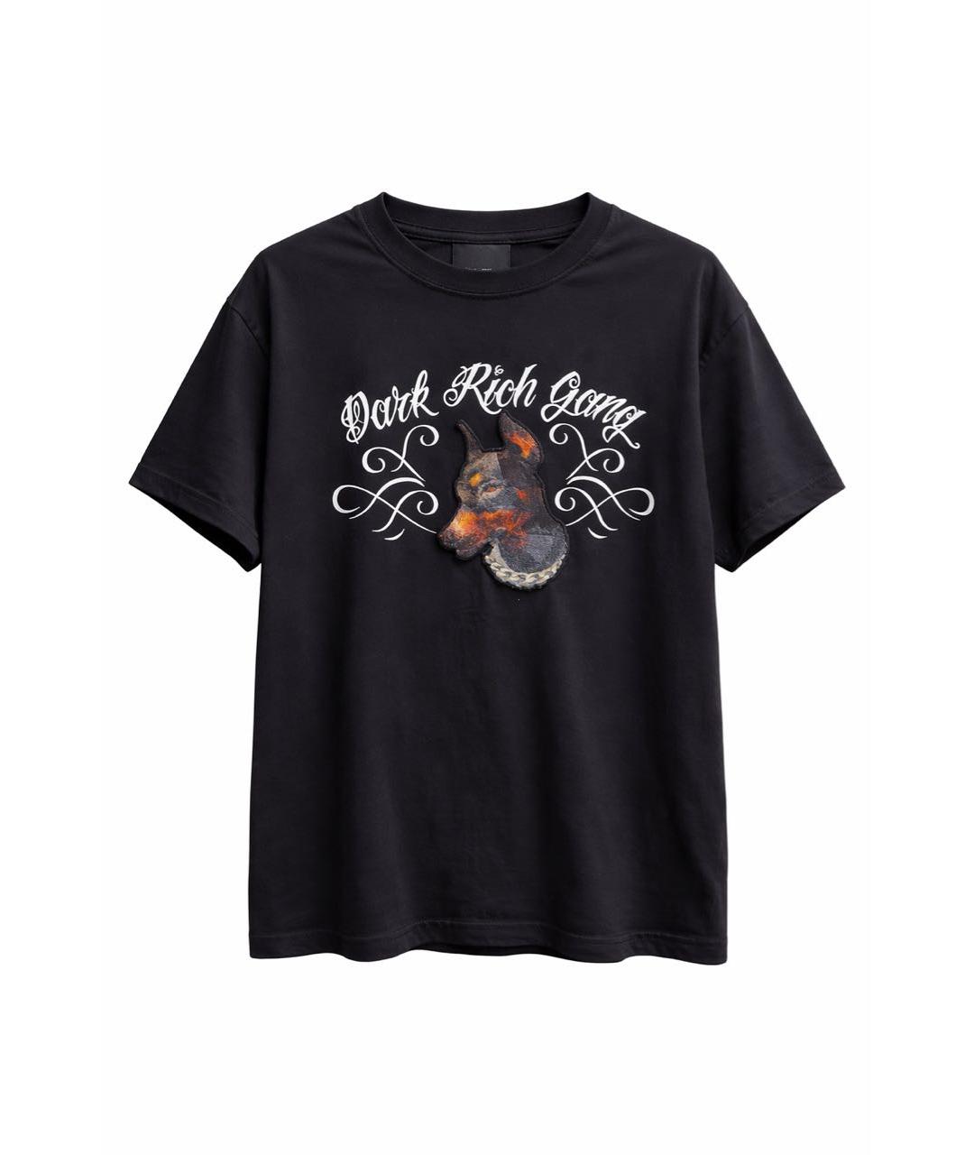 JOHN RICHMOND Черная хлопковая футболка, фото 6