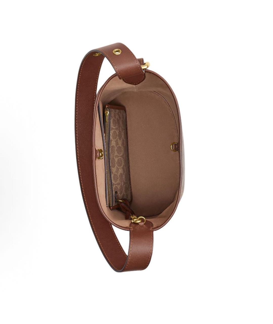 COACH Бежевая сумка через плечо из искусственной кожи, фото 3