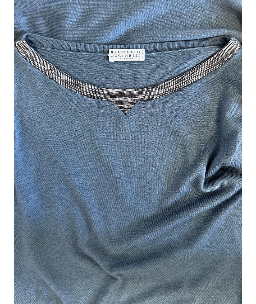 BRUNELLO CUCINELLI Серый кашемировый джемпер / свитер, фото 3