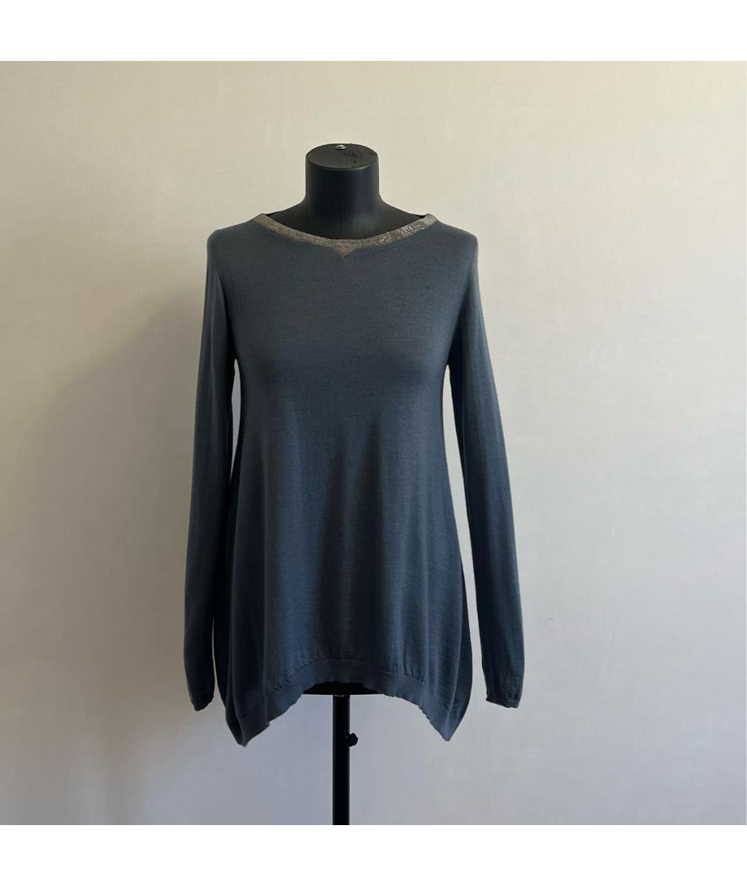 BRUNELLO CUCINELLI Серый кашемировый джемпер / свитер, фото 5