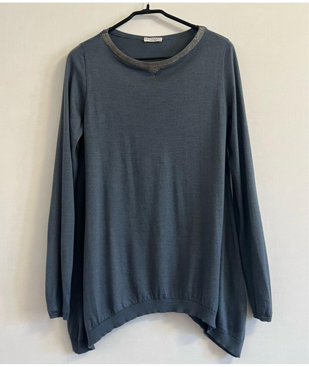 BRUNELLO CUCINELLI Серый кашемировый джемпер / свитер, фото 6