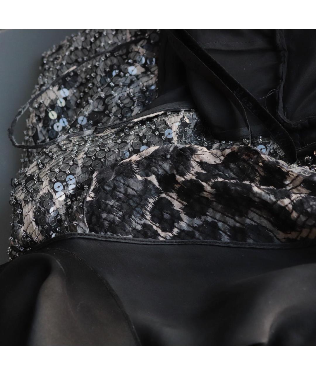 JENNY PACKHAM Серебряное шелковое вечернее платье, фото 7