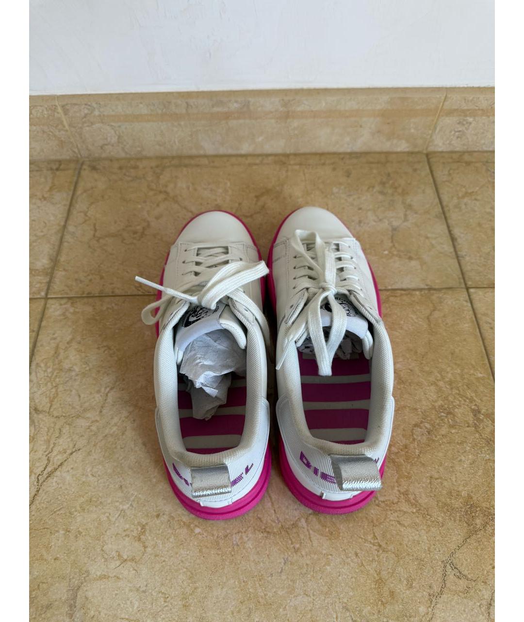 DIESEL Белые кожаные кеды, фото 3