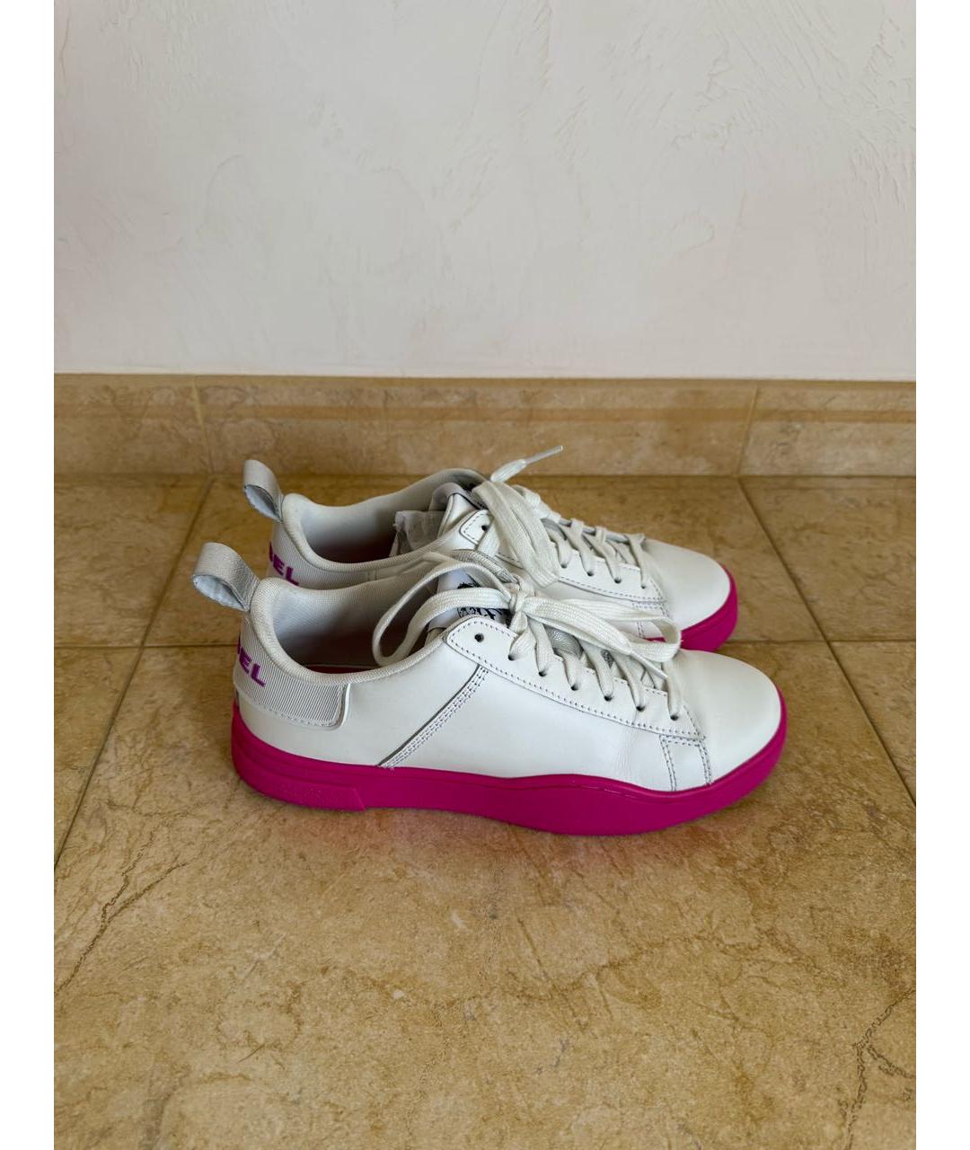 DIESEL Белые кожаные кеды, фото 9