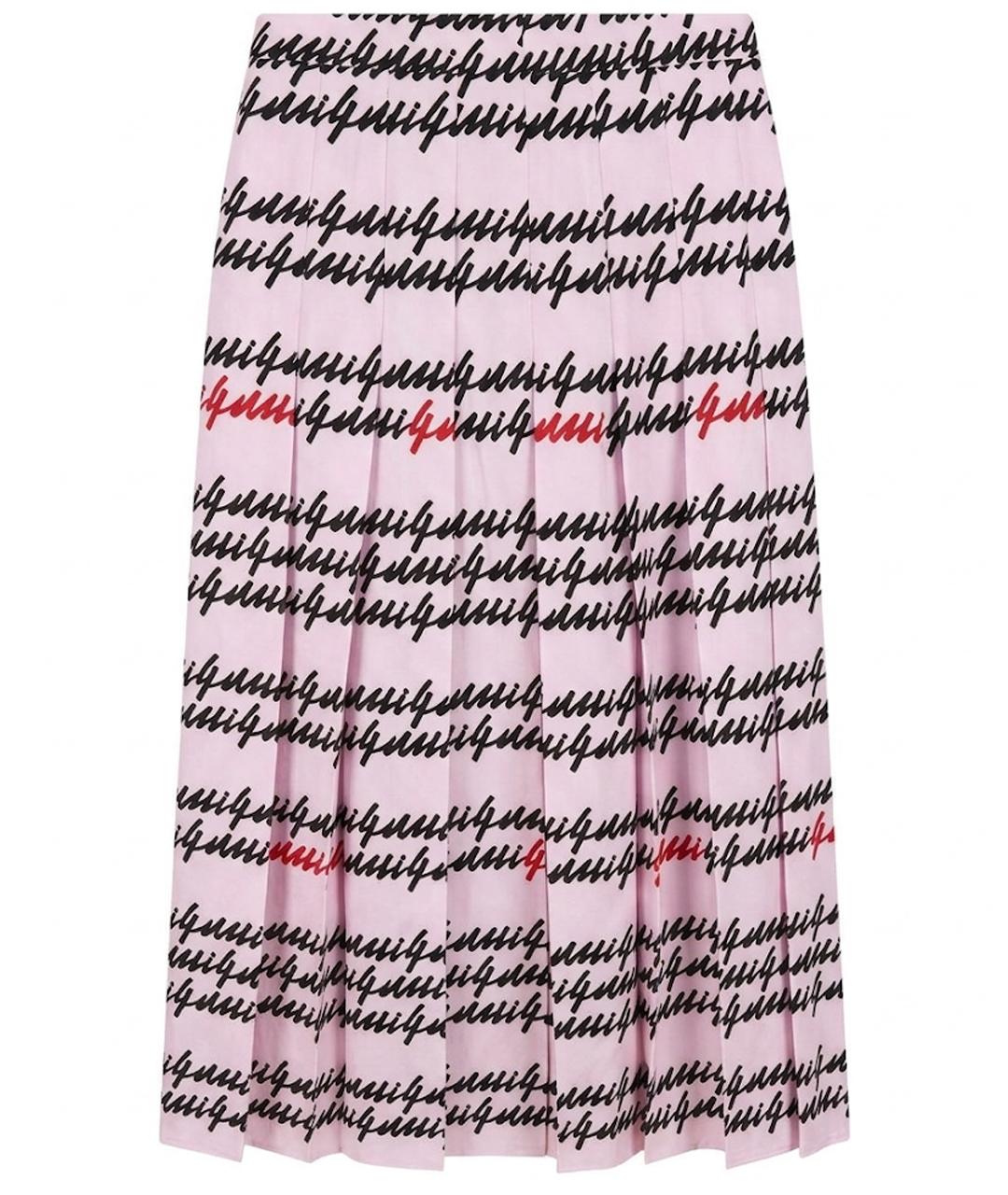 GUCCI Розовая шелковая юбка макси, фото 1