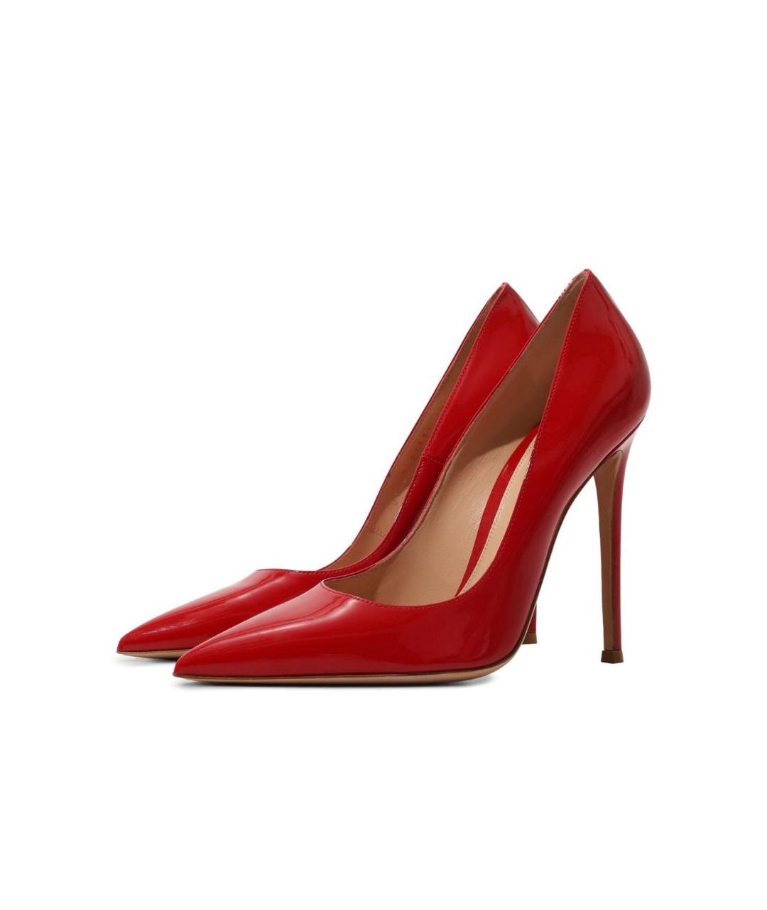 GIANVITO ROSSI Красные туфли из лакированной кожи, фото 6