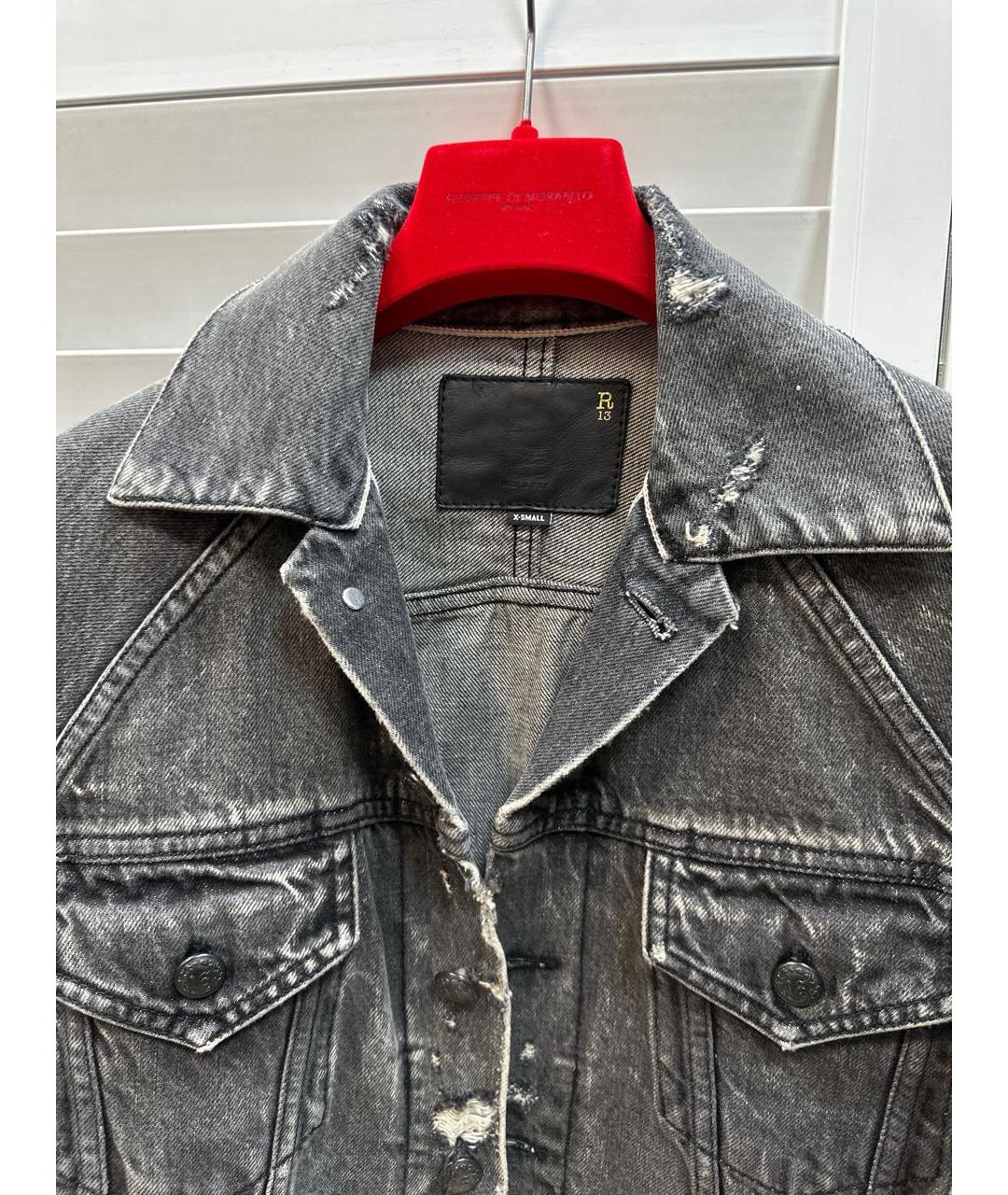 R13 Серая деним рубашка, фото 2