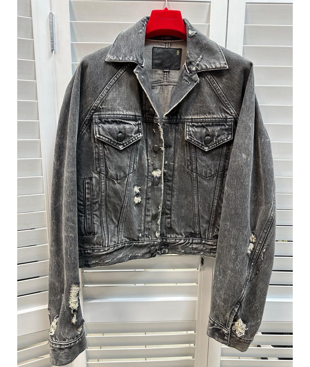 R13 Серая деним рубашка, фото 8