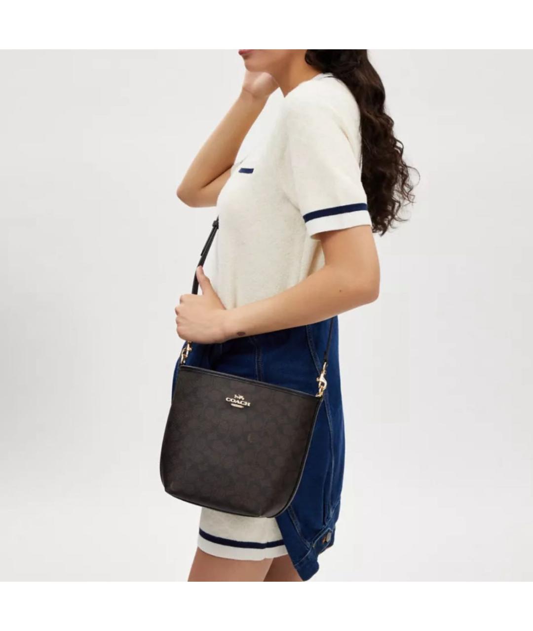 COACH Коричневая сумка через плечо, фото 3