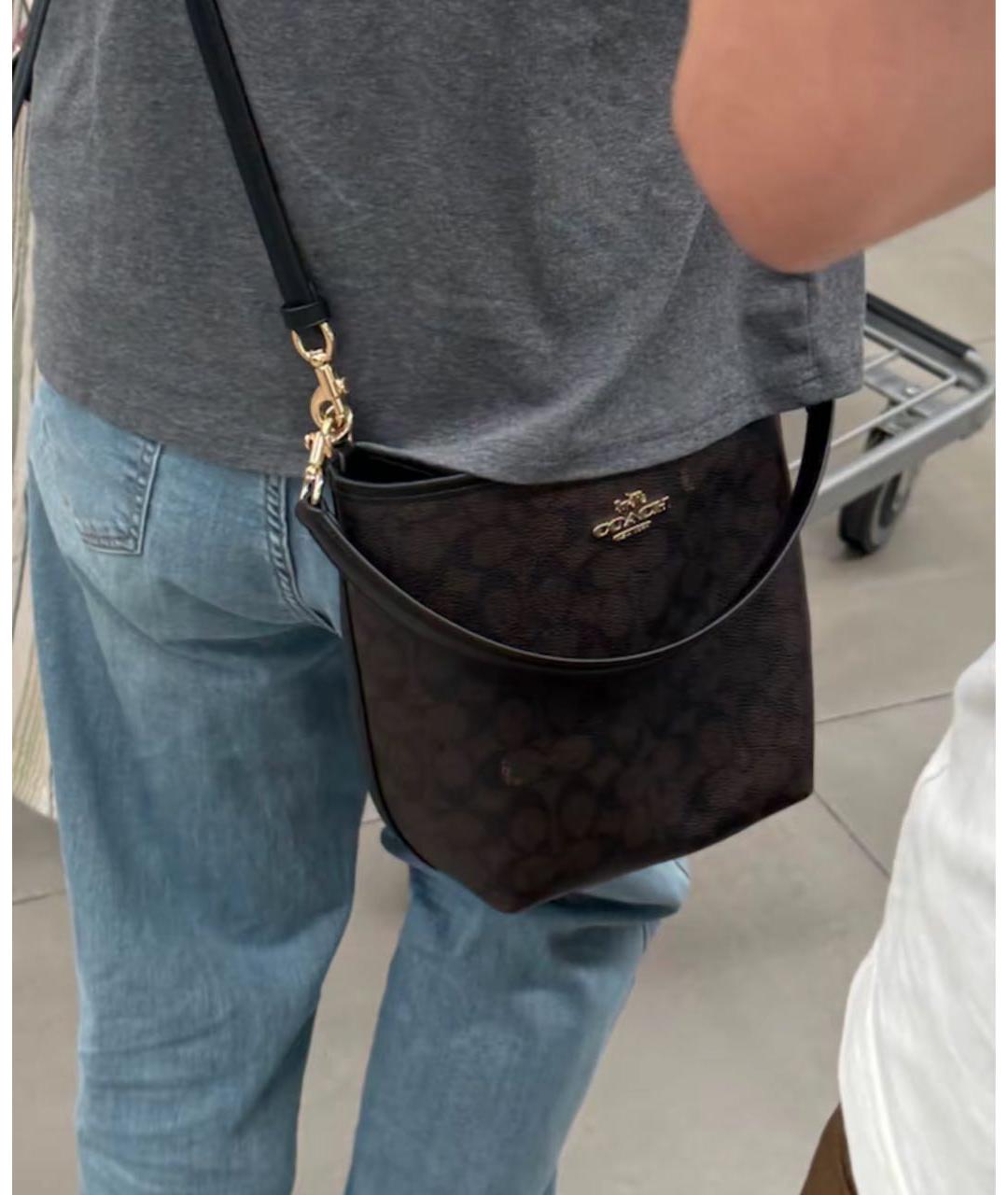 COACH Коричневая сумка через плечо, фото 6