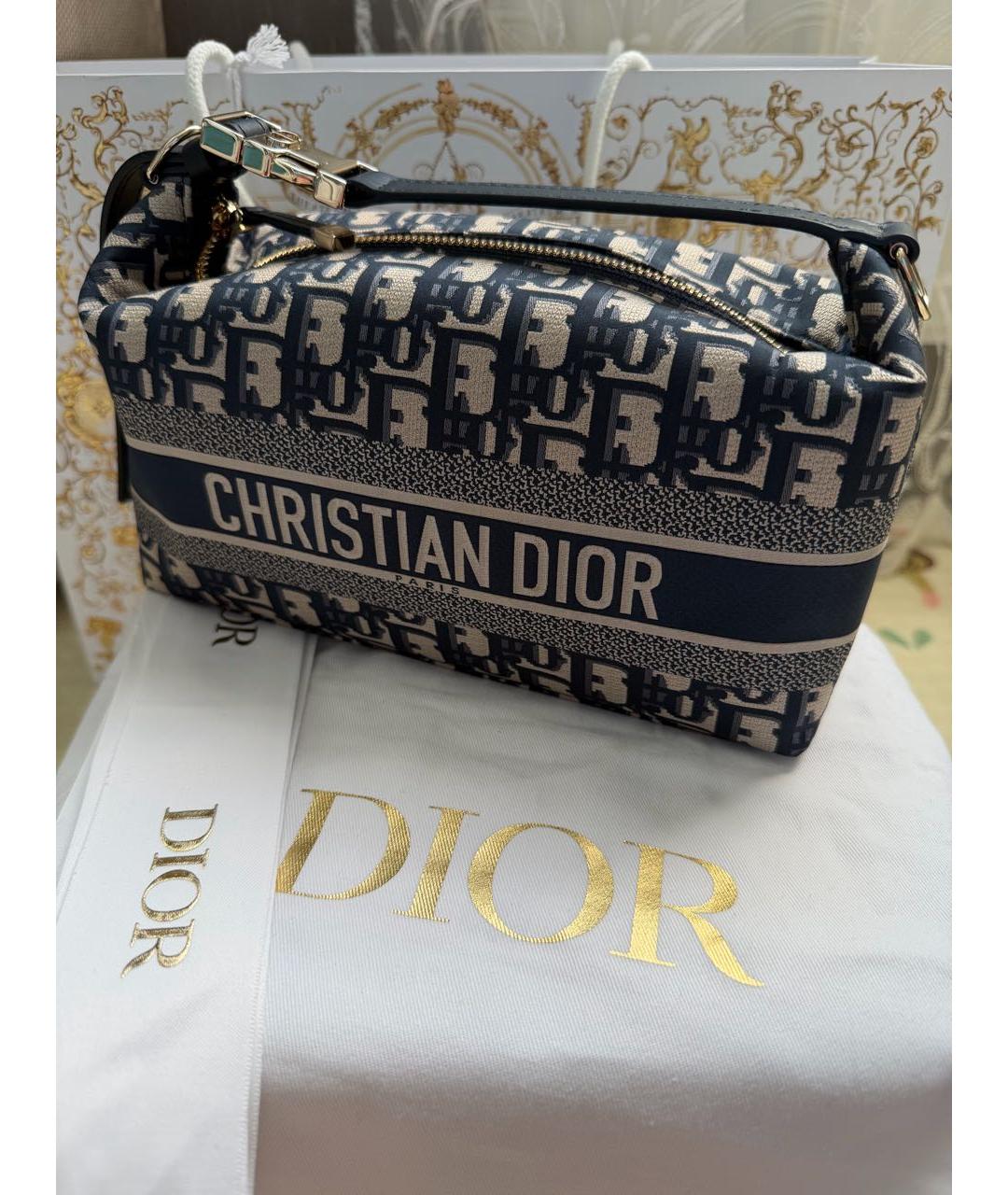 CHRISTIAN DIOR Антрацитовая сумка с короткими ручками, фото 7