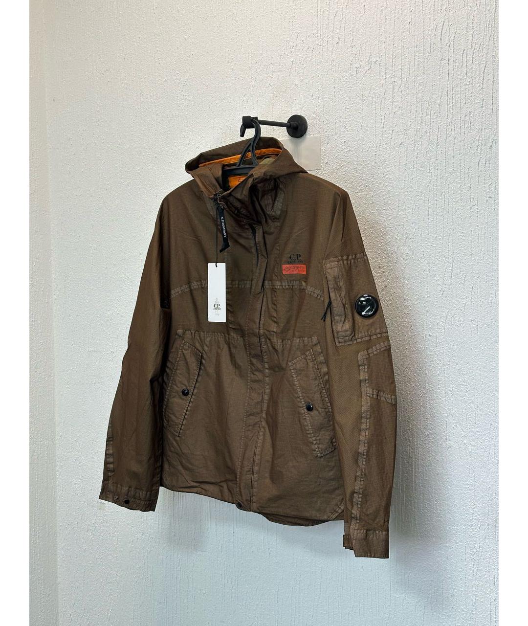 CP COMPANY Коричневая полиамидовая куртка, фото 2