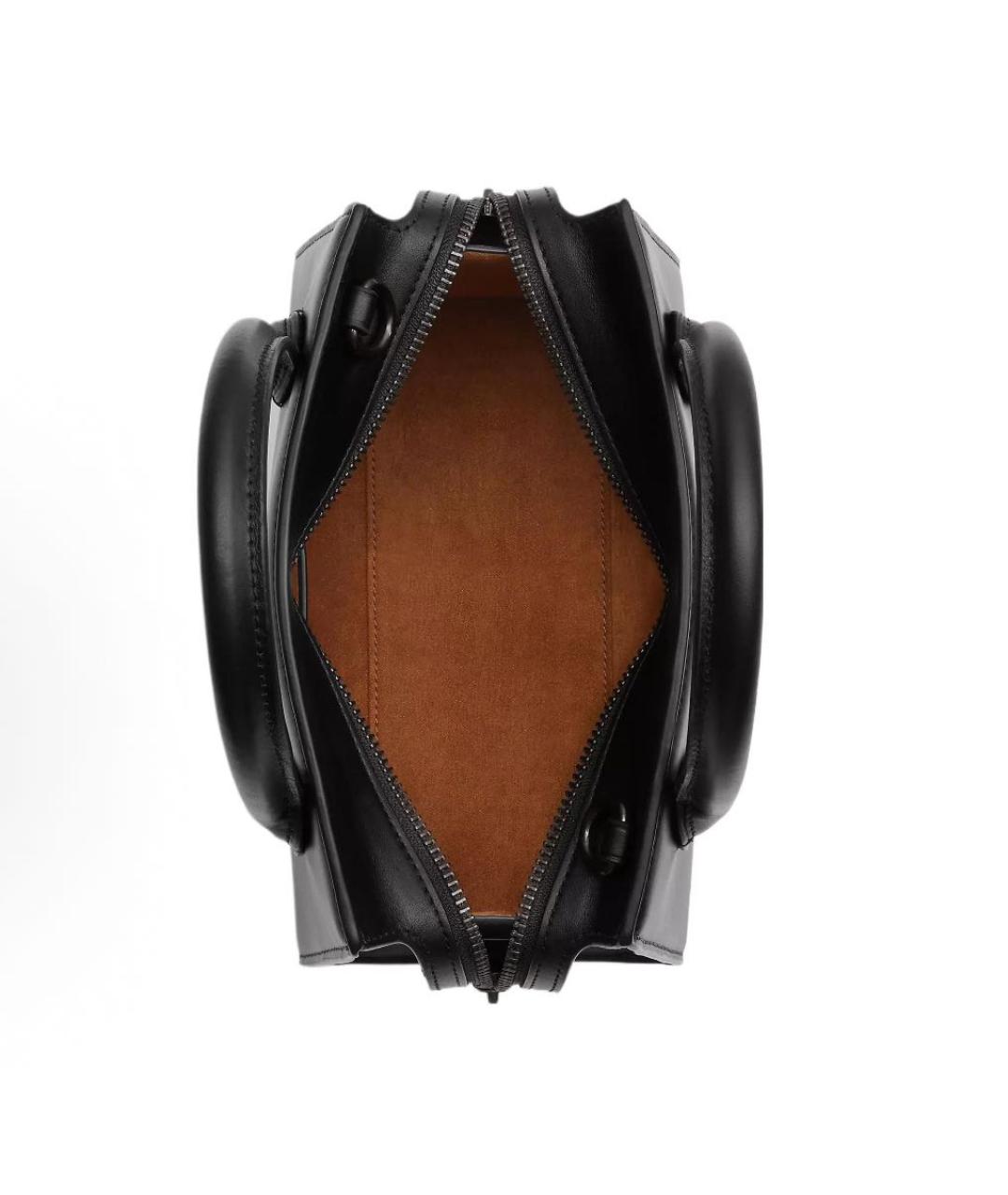 COACH Черная кожаная сумка с короткими ручками, фото 2