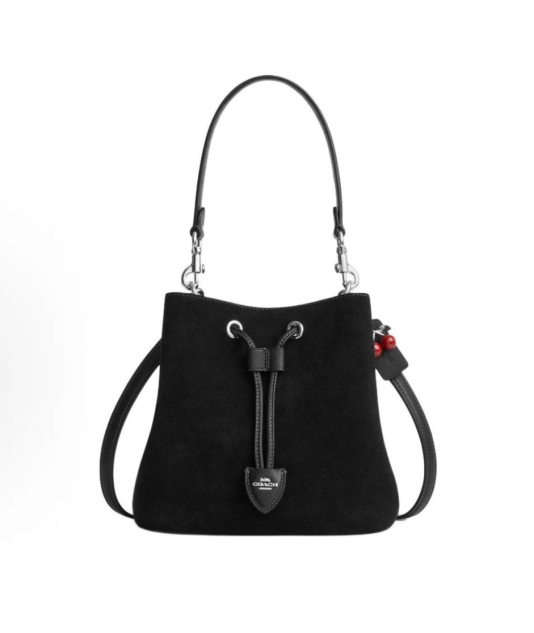 COACH Черная замшевая сумка через плечо, фото 9