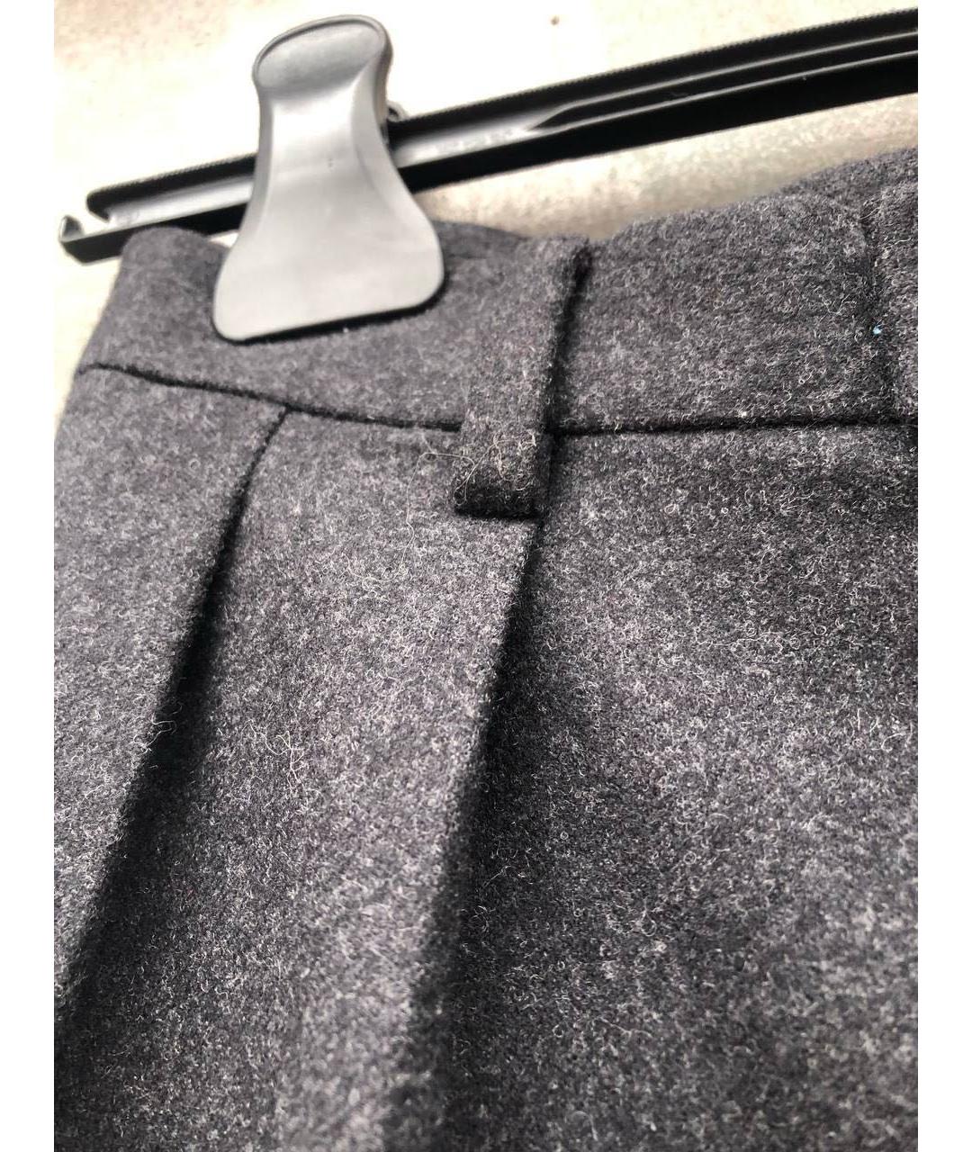 GUCCI Серые шерстяные классические брюки, фото 7