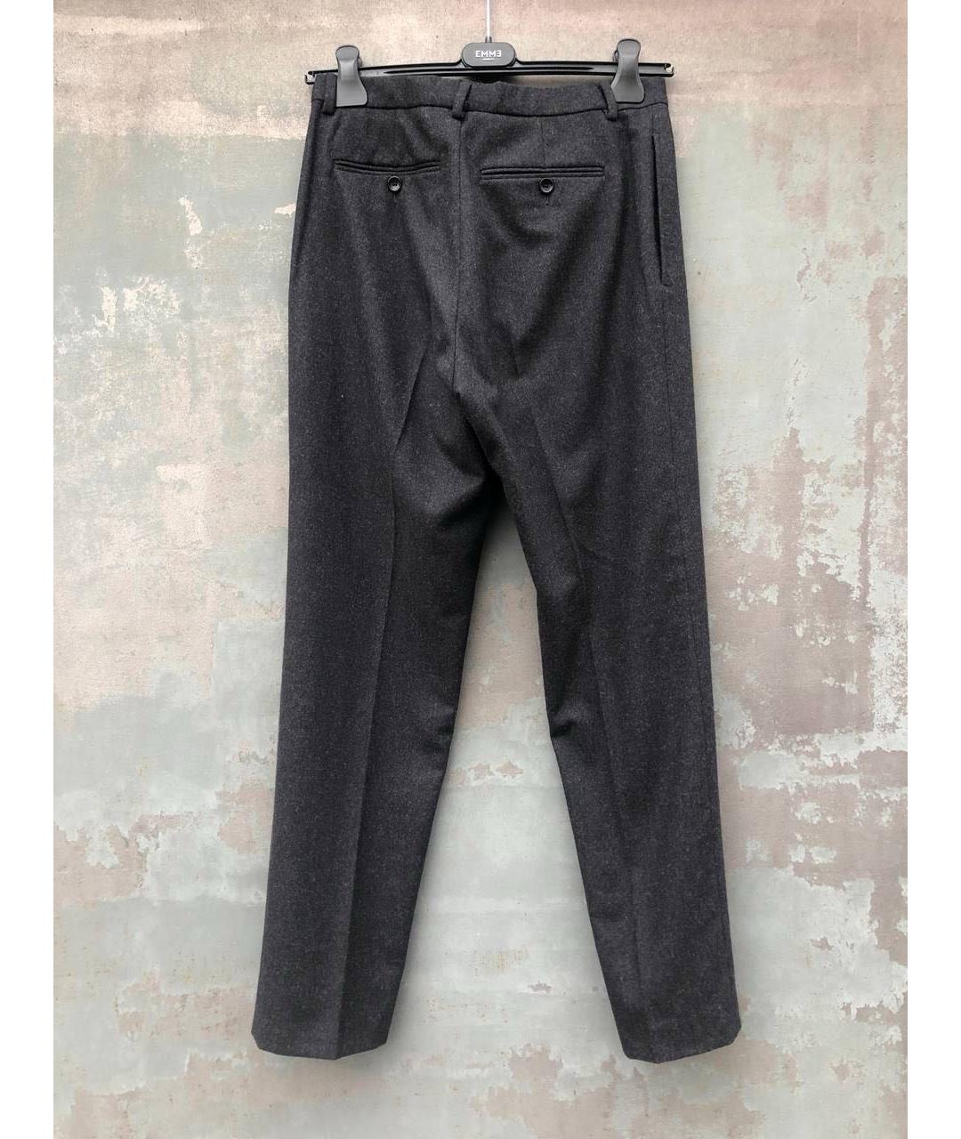 GUCCI Серые шерстяные классические брюки, фото 2