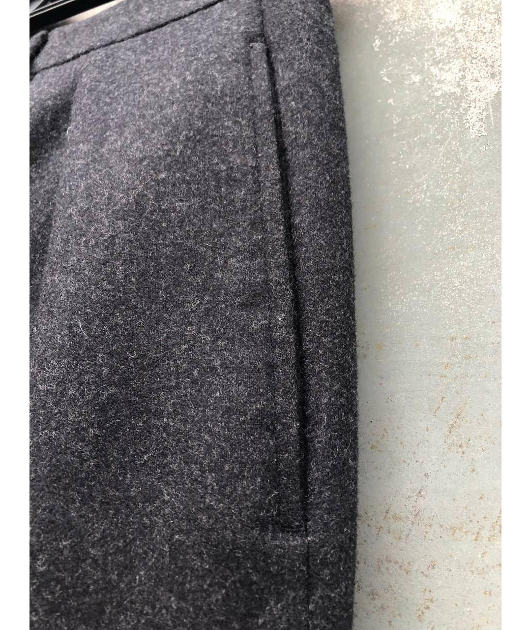 GUCCI Серые шерстяные классические брюки, фото 6