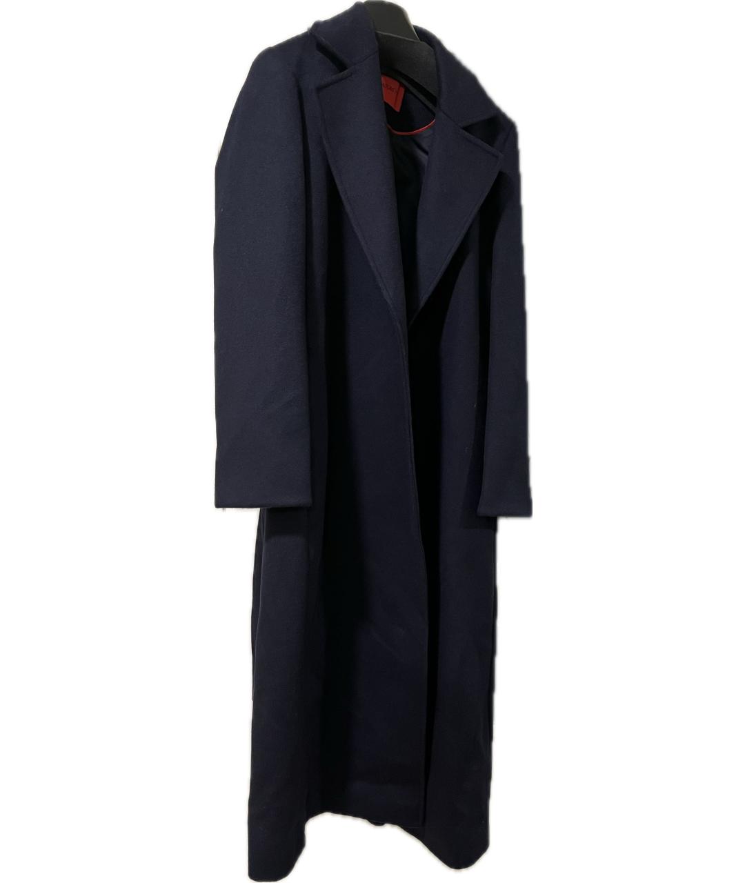 MAX&CO Темно-синее шерстяное пальто, фото 9