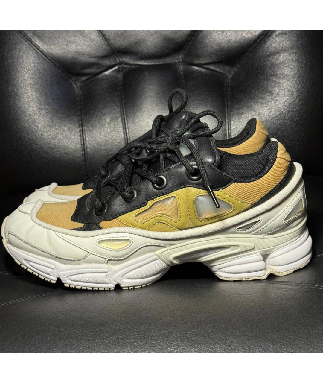 ADIDAS X RAF SIMONS Белые кожаные низкие кроссовки / кеды, фото 3