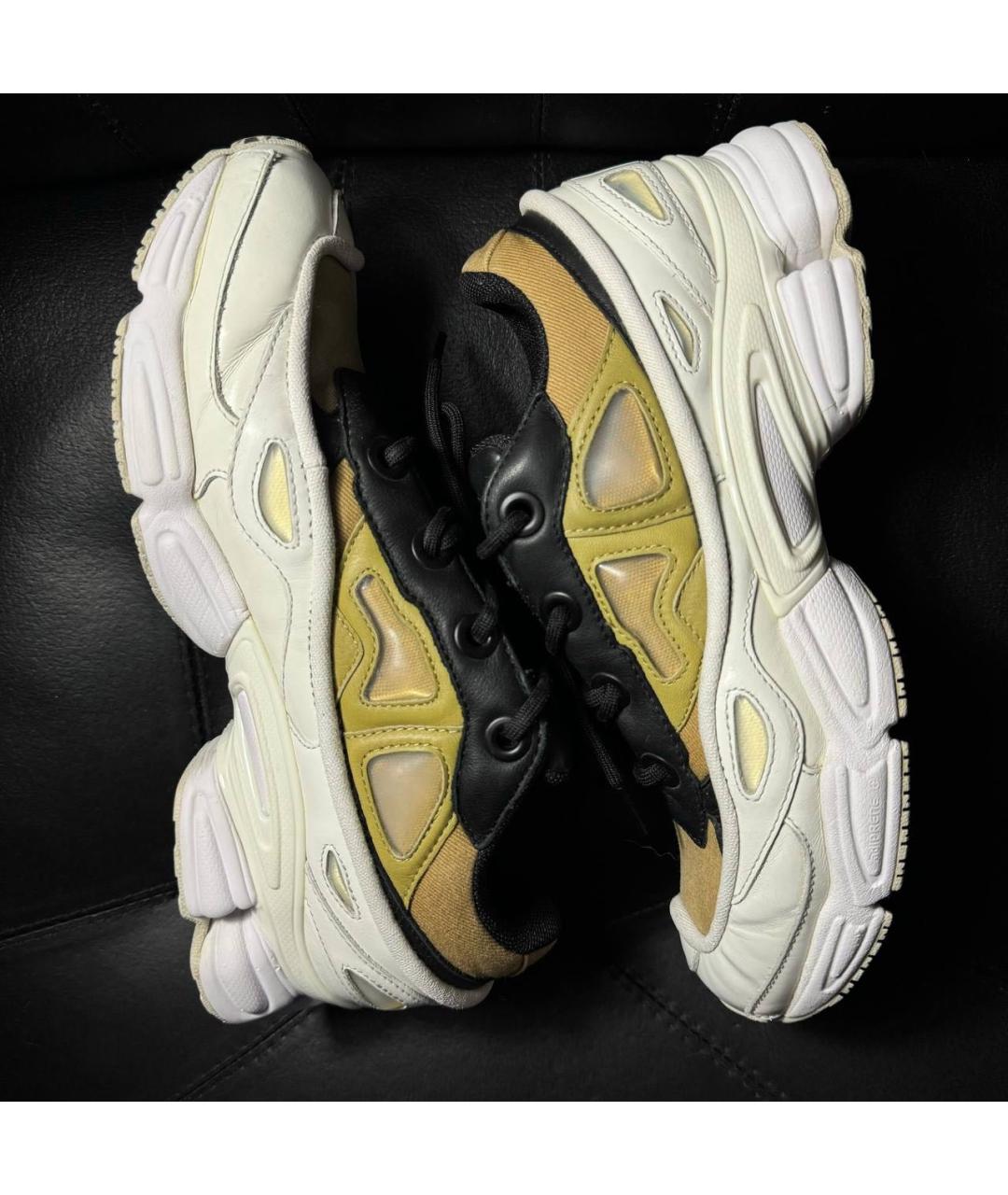 ADIDAS X RAF SIMONS Белые кожаные низкие кроссовки / кеды, фото 5