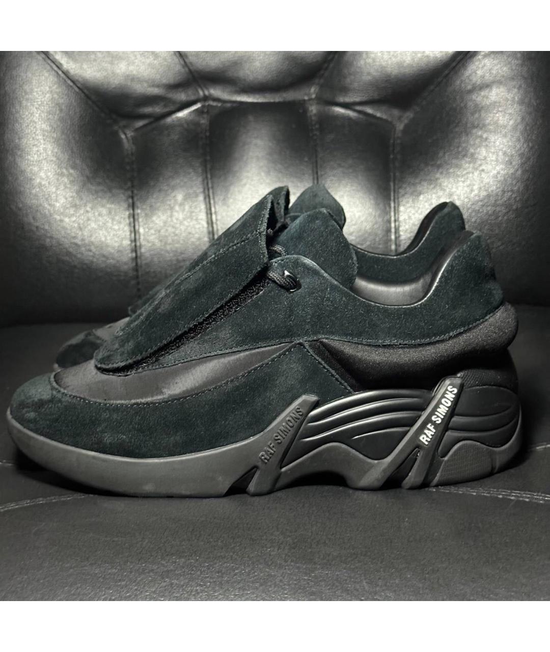 RAF SIMONS Черные кожаные кроссовки, фото 3