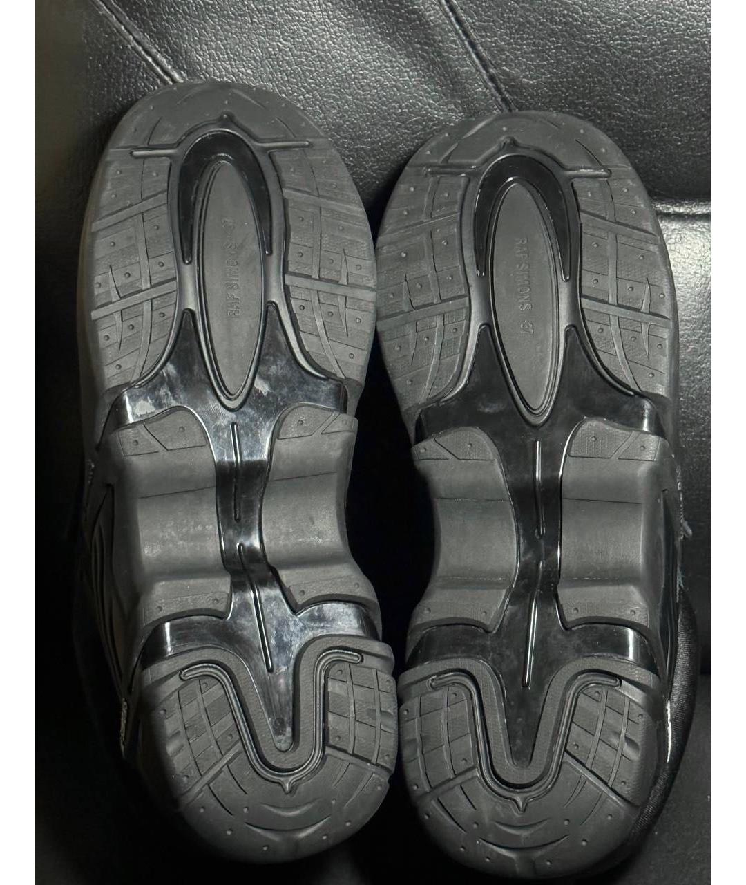 RAF SIMONS Черные кожаные кроссовки, фото 8