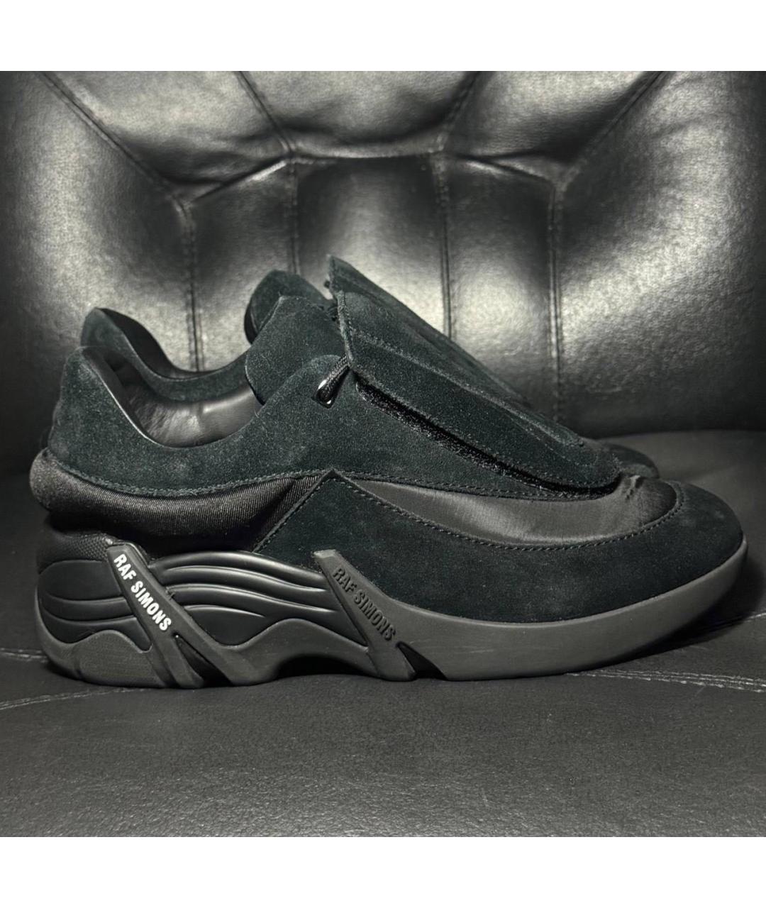 RAF SIMONS Черные кожаные кроссовки, фото 9