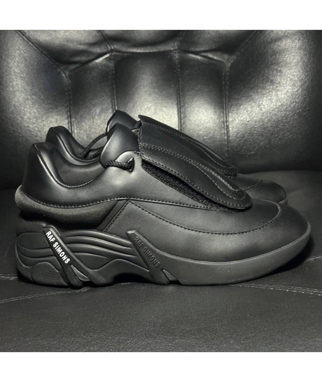 RAF SIMONS Черные кожаные кроссовки, фото 9