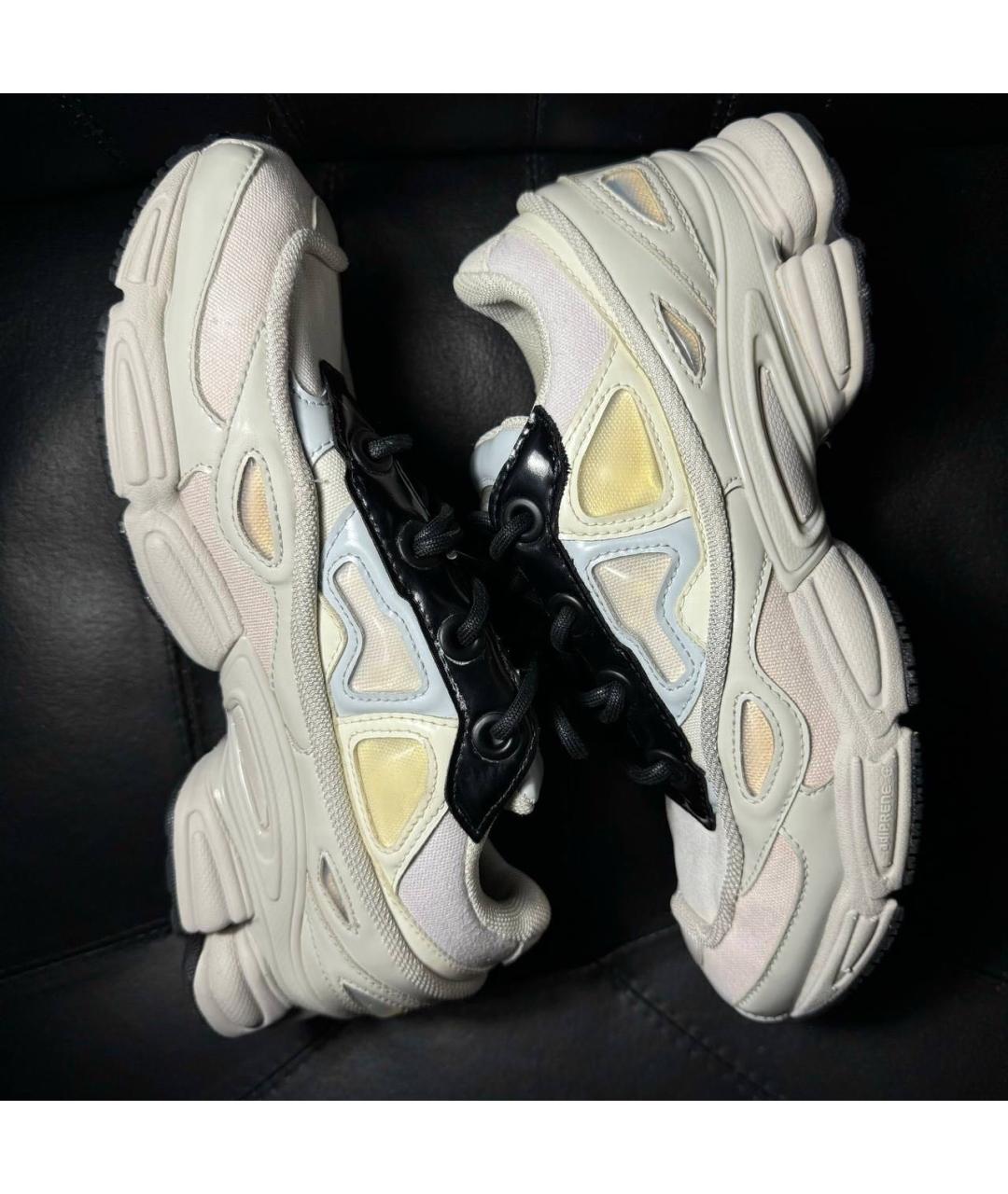 ADIDAS X RAF SIMONS Белые текстильные низкие кроссовки / кеды, фото 5