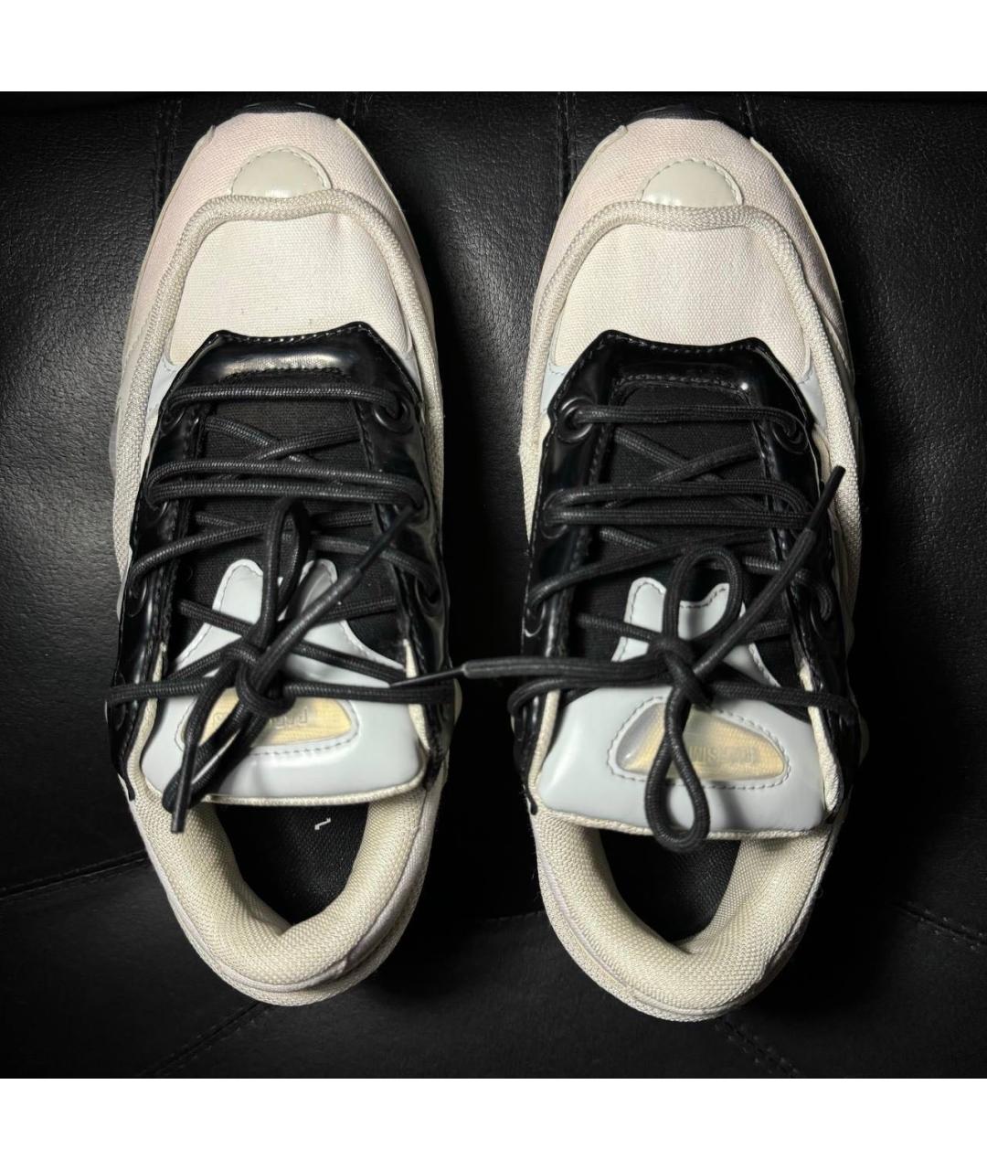 ADIDAS X RAF SIMONS Белые текстильные низкие кроссовки / кеды, фото 7