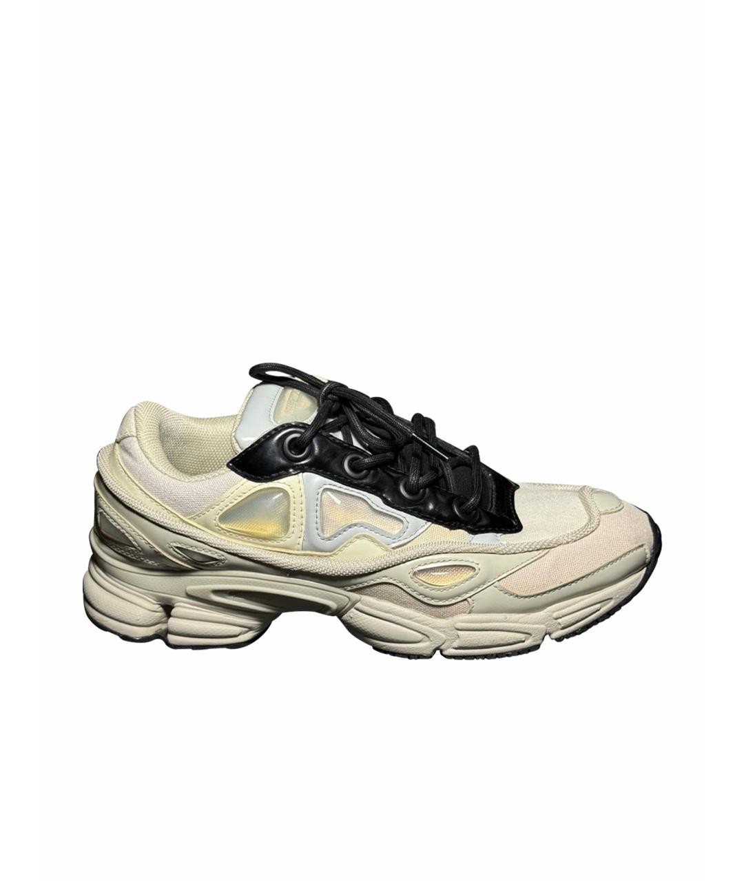 ADIDAS X RAF SIMONS Белые текстильные низкие кроссовки / кеды, фото 1