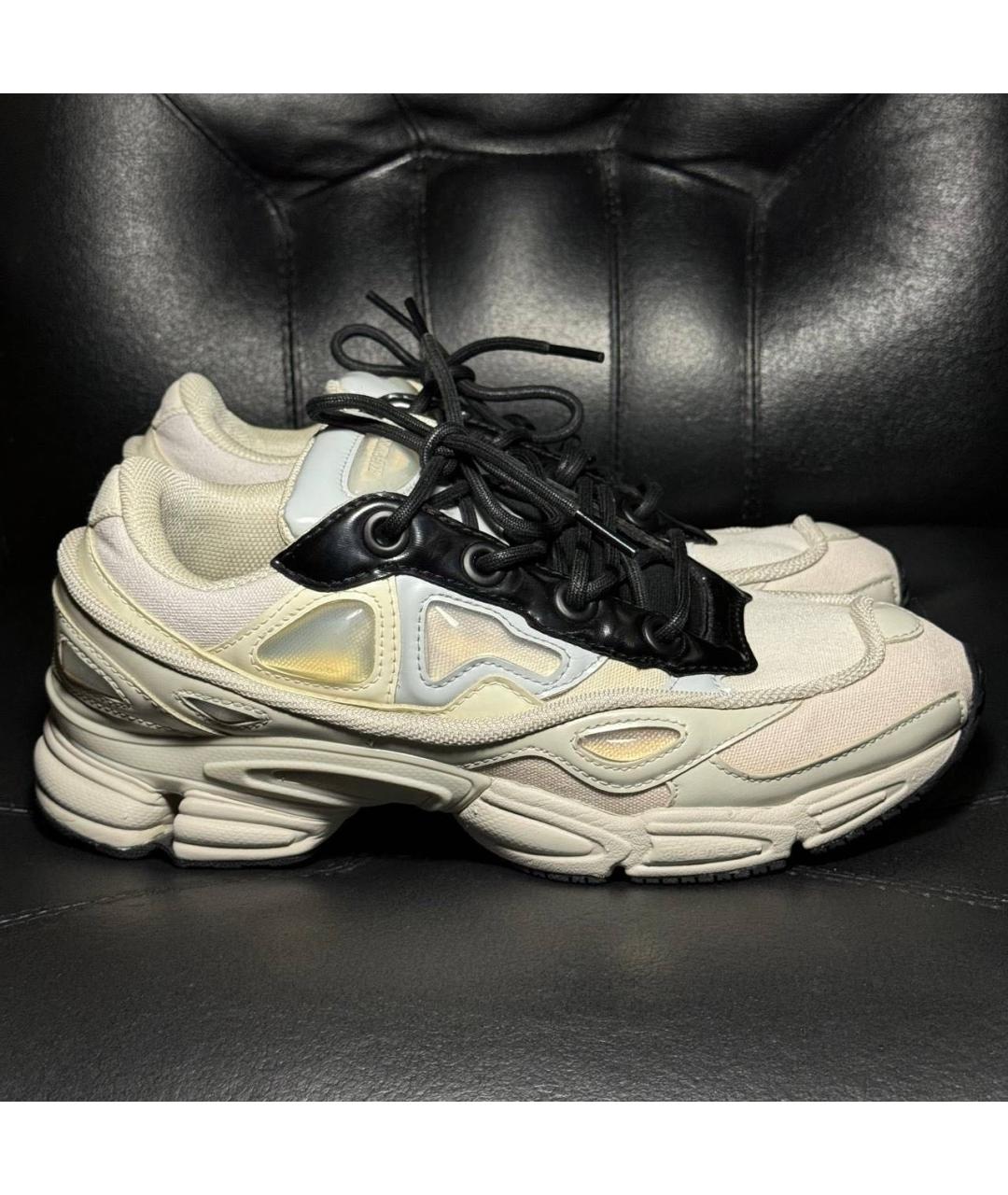 ADIDAS X RAF SIMONS Белые текстильные низкие кроссовки / кеды, фото 9