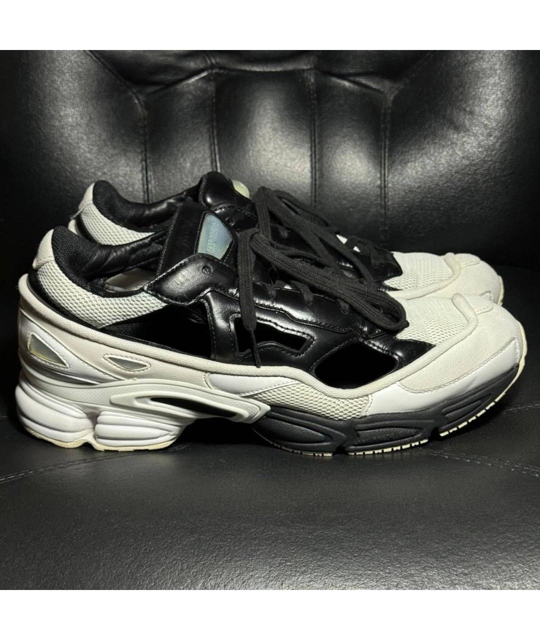 ADIDAS X RAF SIMONS Черные текстильные низкие кроссовки / кеды, фото 9