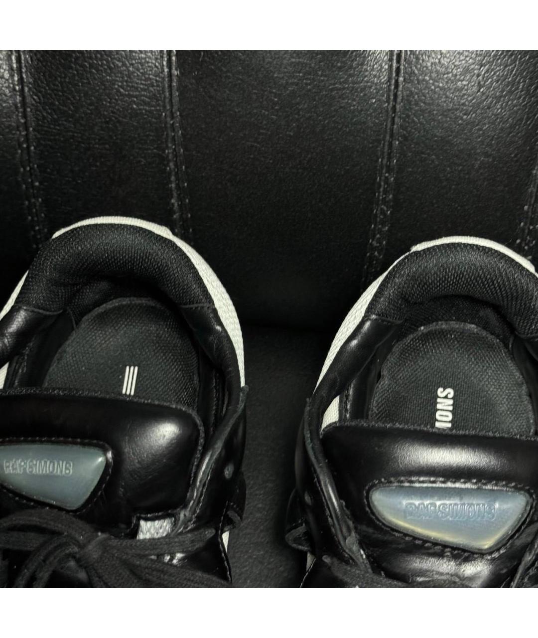 ADIDAS X RAF SIMONS Черные текстильные низкие кроссовки / кеды, фото 8