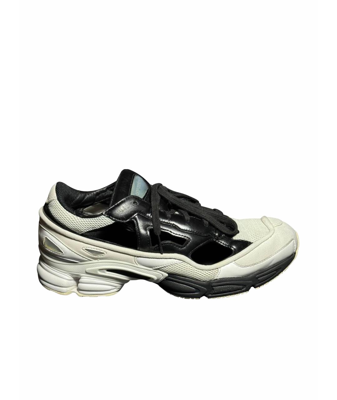 ADIDAS X RAF SIMONS Черные текстильные низкие кроссовки / кеды, фото 1