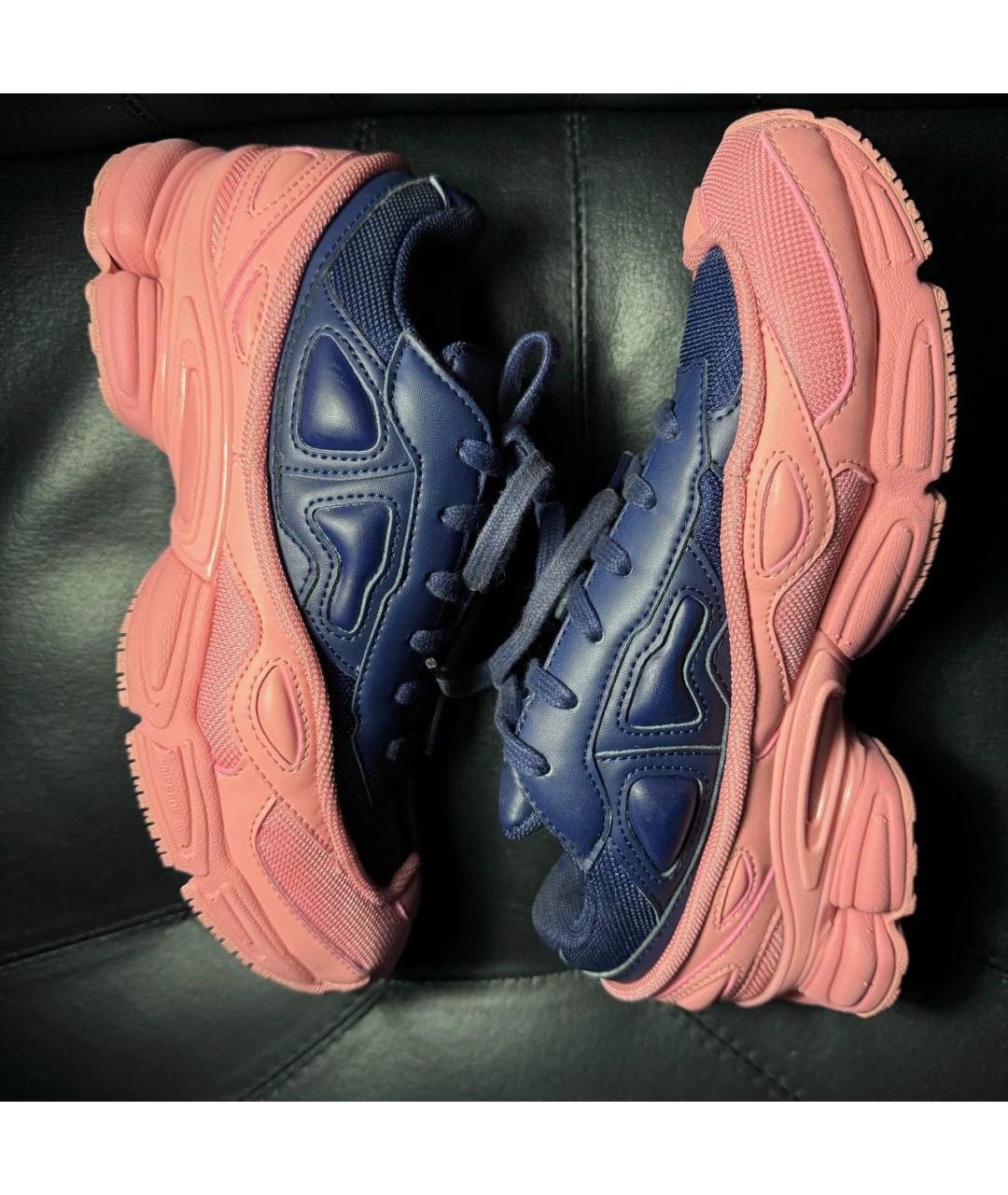 ADIDAS X RAF SIMONS Коралловые текстильные низкие кроссовки / кеды, фото 7