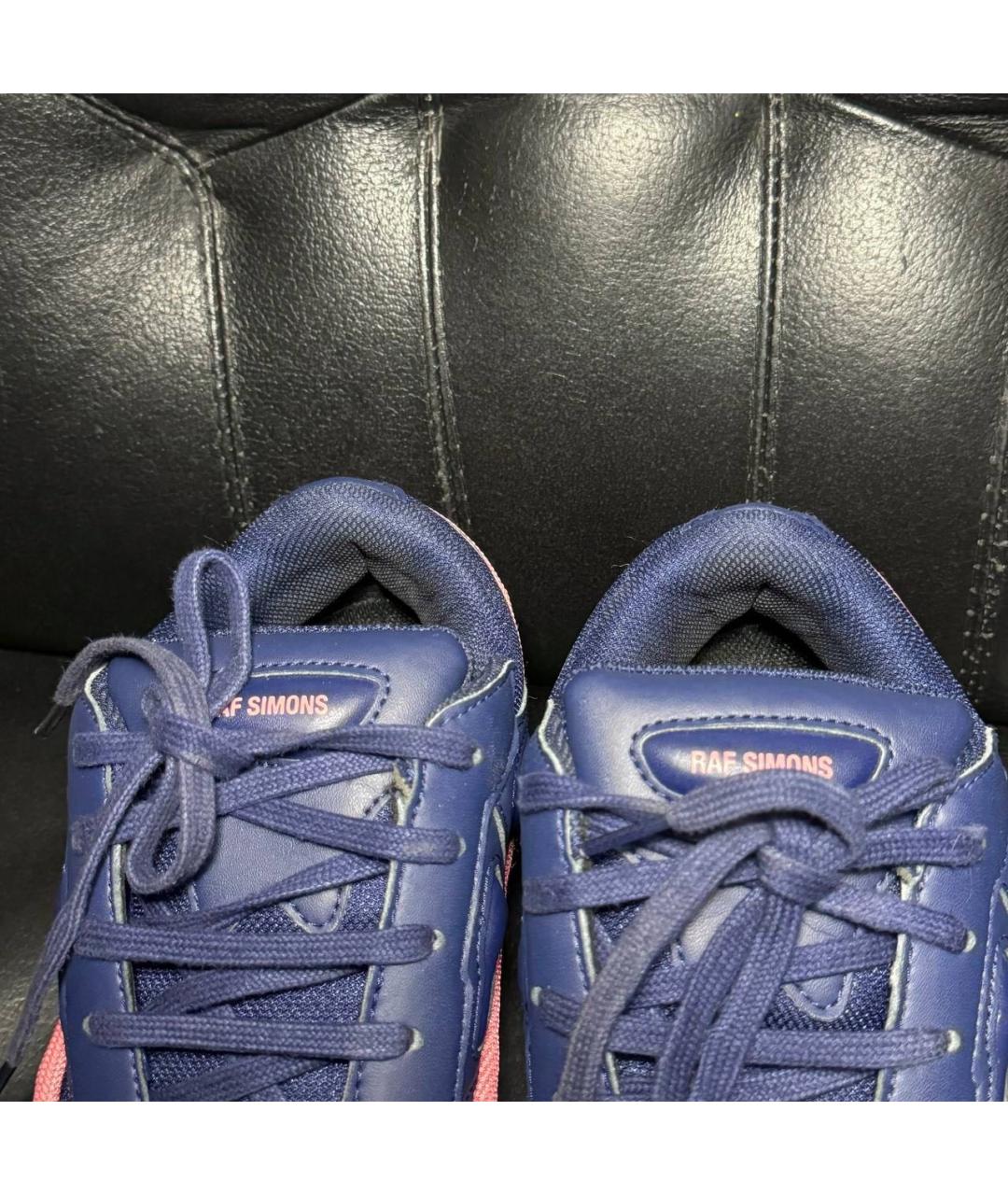 ADIDAS X RAF SIMONS Коралловые текстильные низкие кроссовки / кеды, фото 8