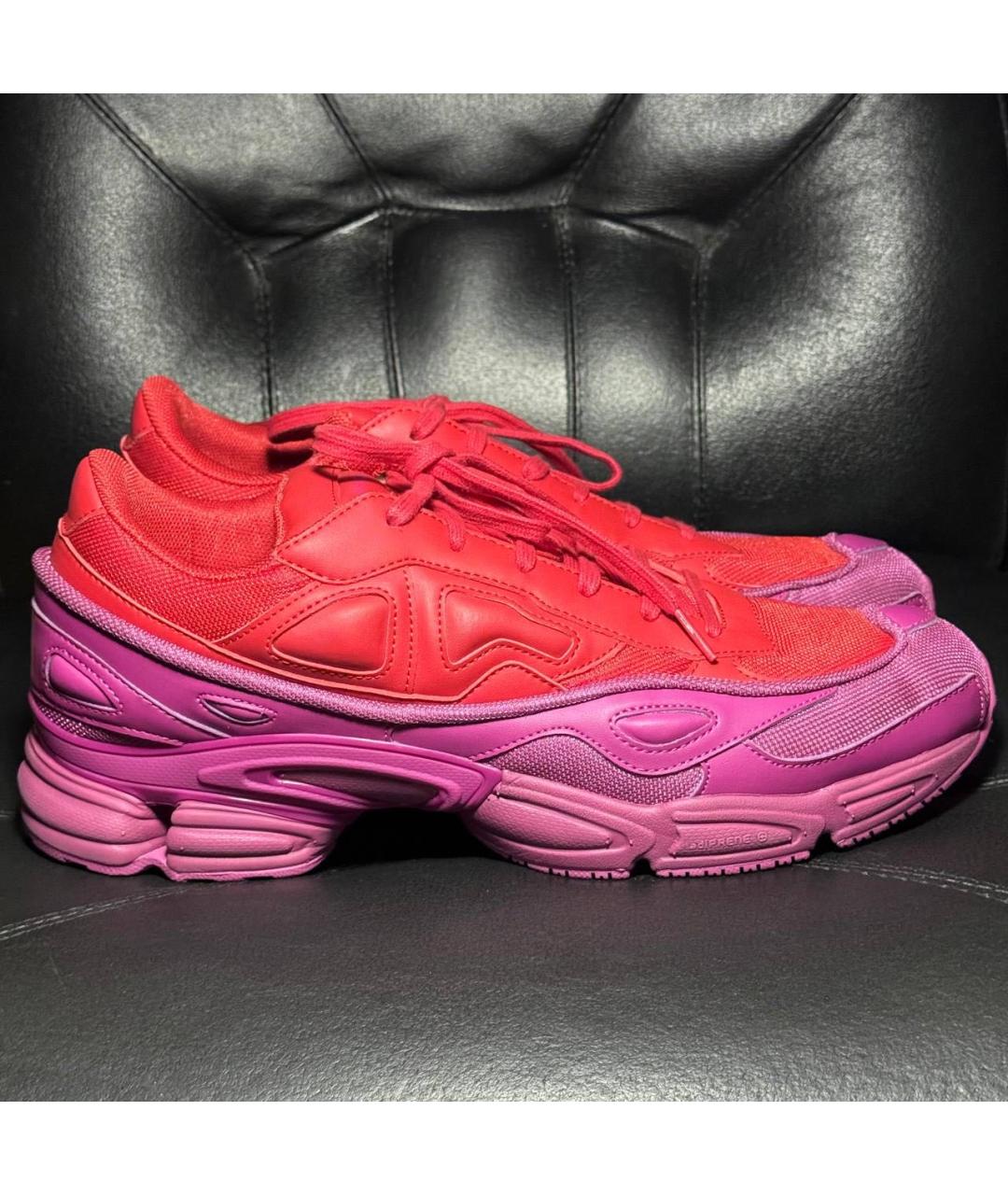 ADIDAS X RAF SIMONS Красные текстильные низкие кроссовки / кеды, фото 9