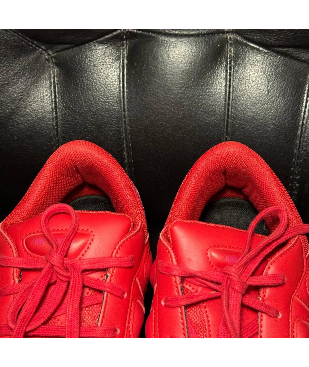 ADIDAS X RAF SIMONS Красные текстильные низкие кроссовки / кеды, фото 8