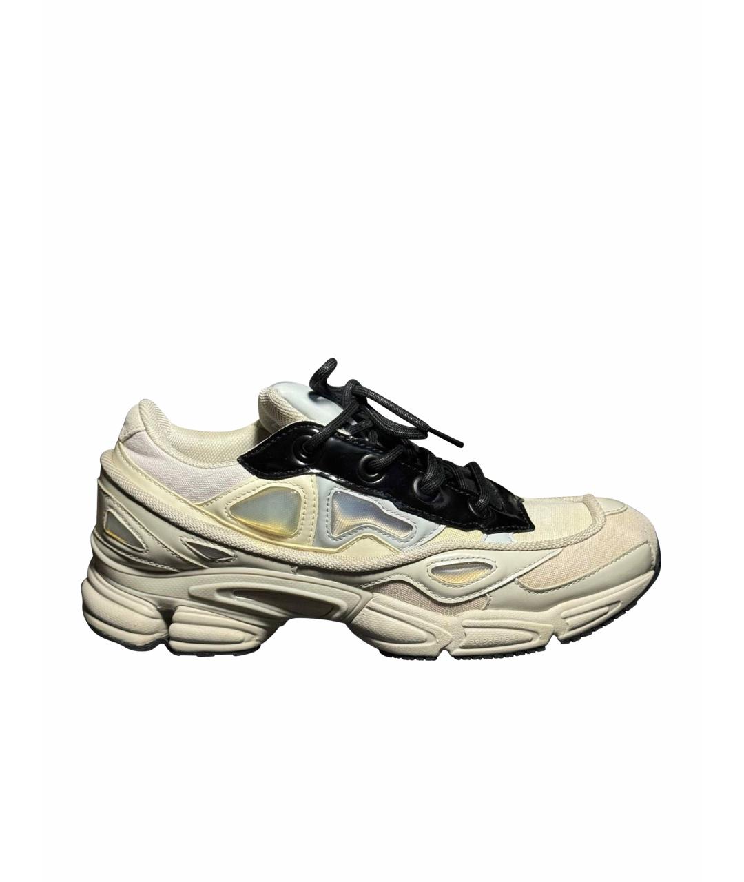 ADIDAS X RAF SIMONS Белые текстильные низкие кроссовки / кеды, фото 1