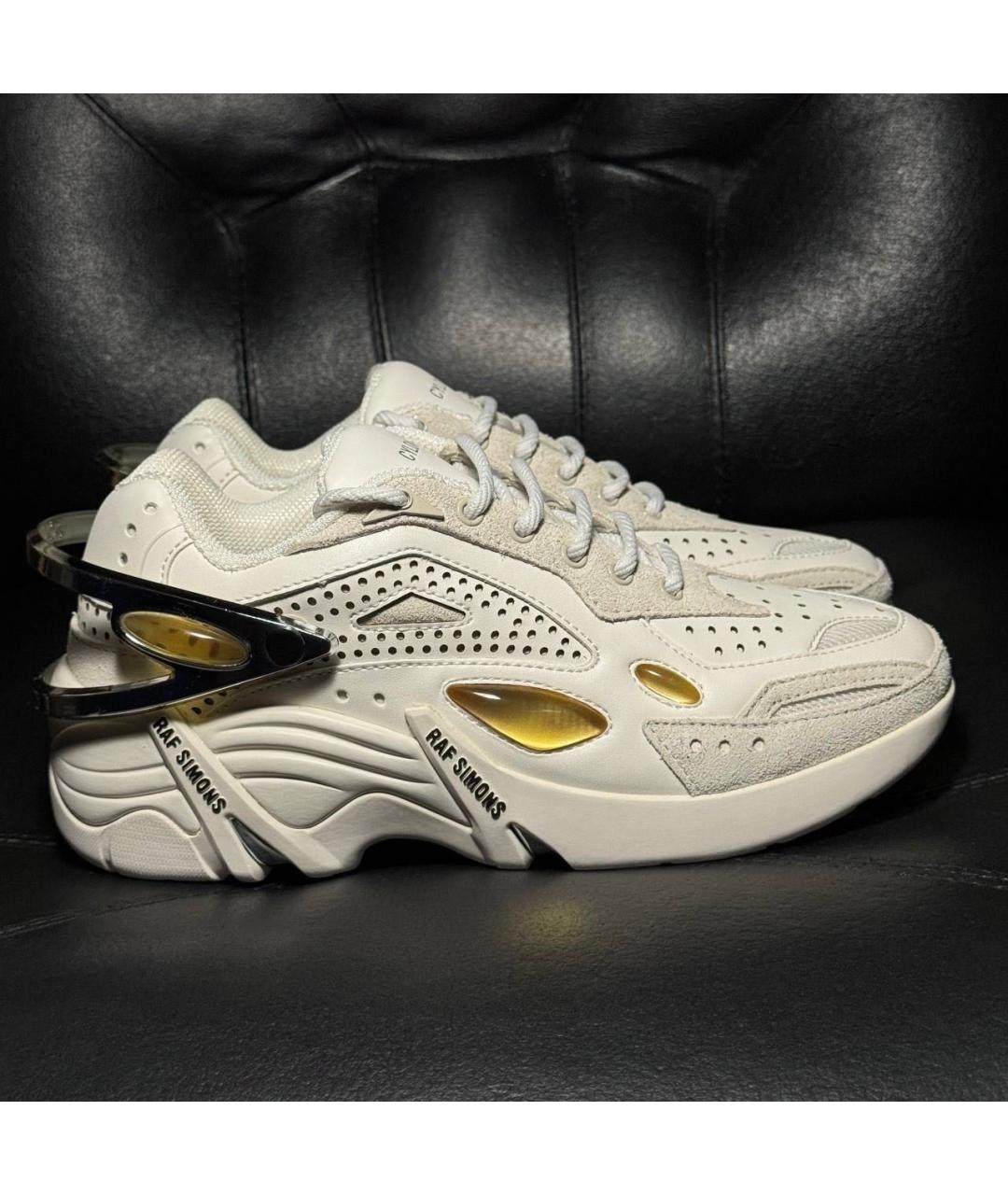 RAF SIMONS Белые кожаные кроссовки, фото 3